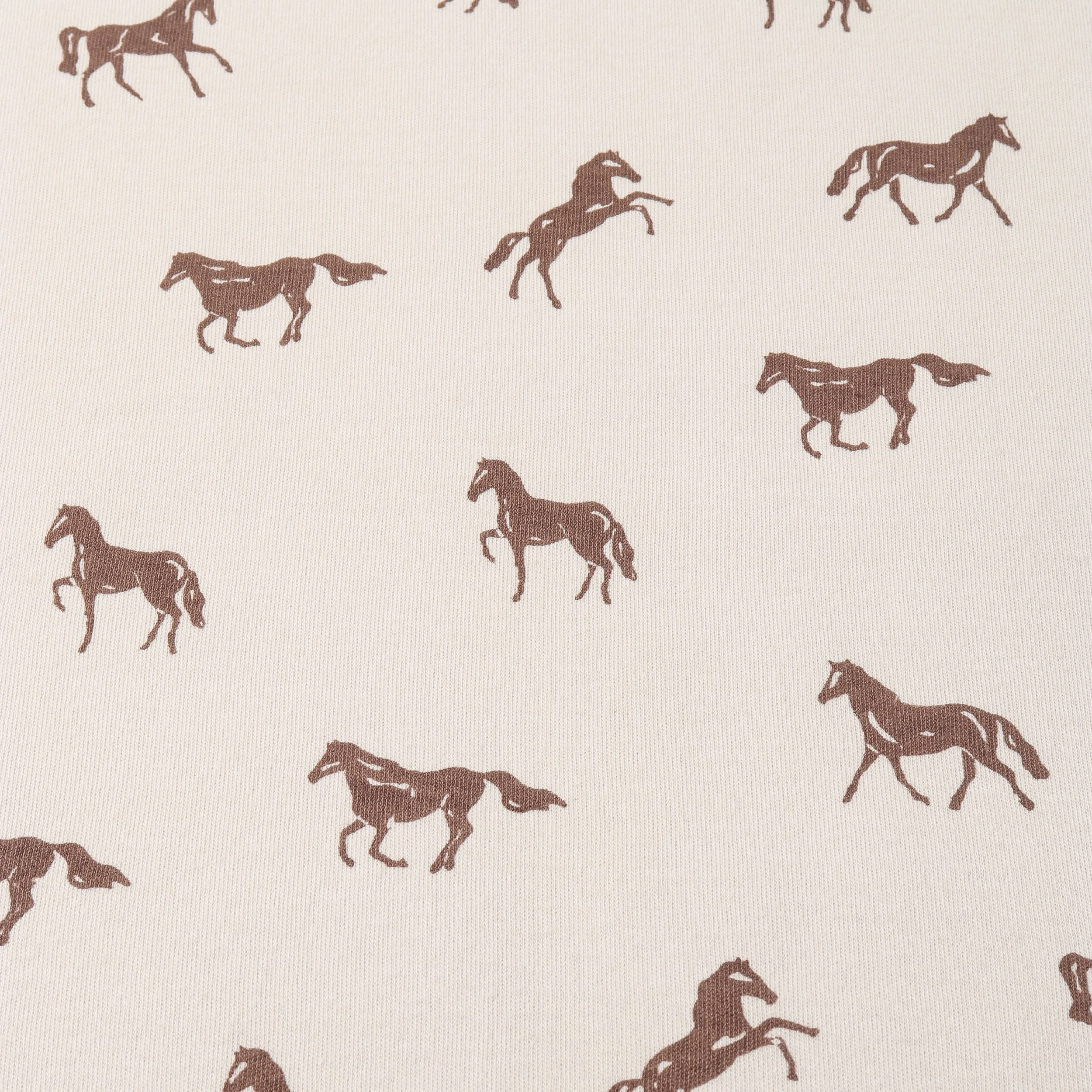 Organic 2-Way Zip Romper - Horses - Image 4