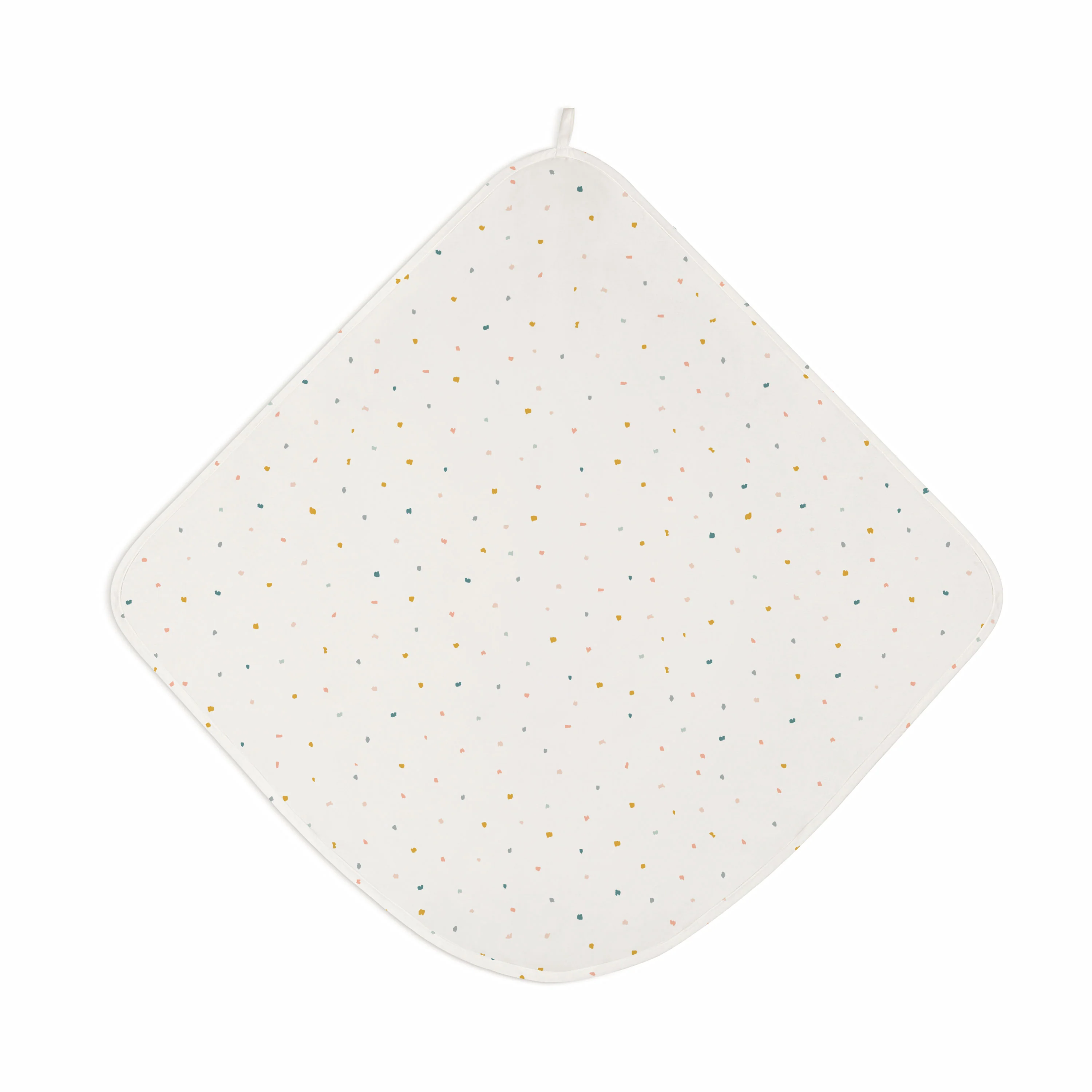 Organic Baby Hooded Towel - Dotty - Image 3