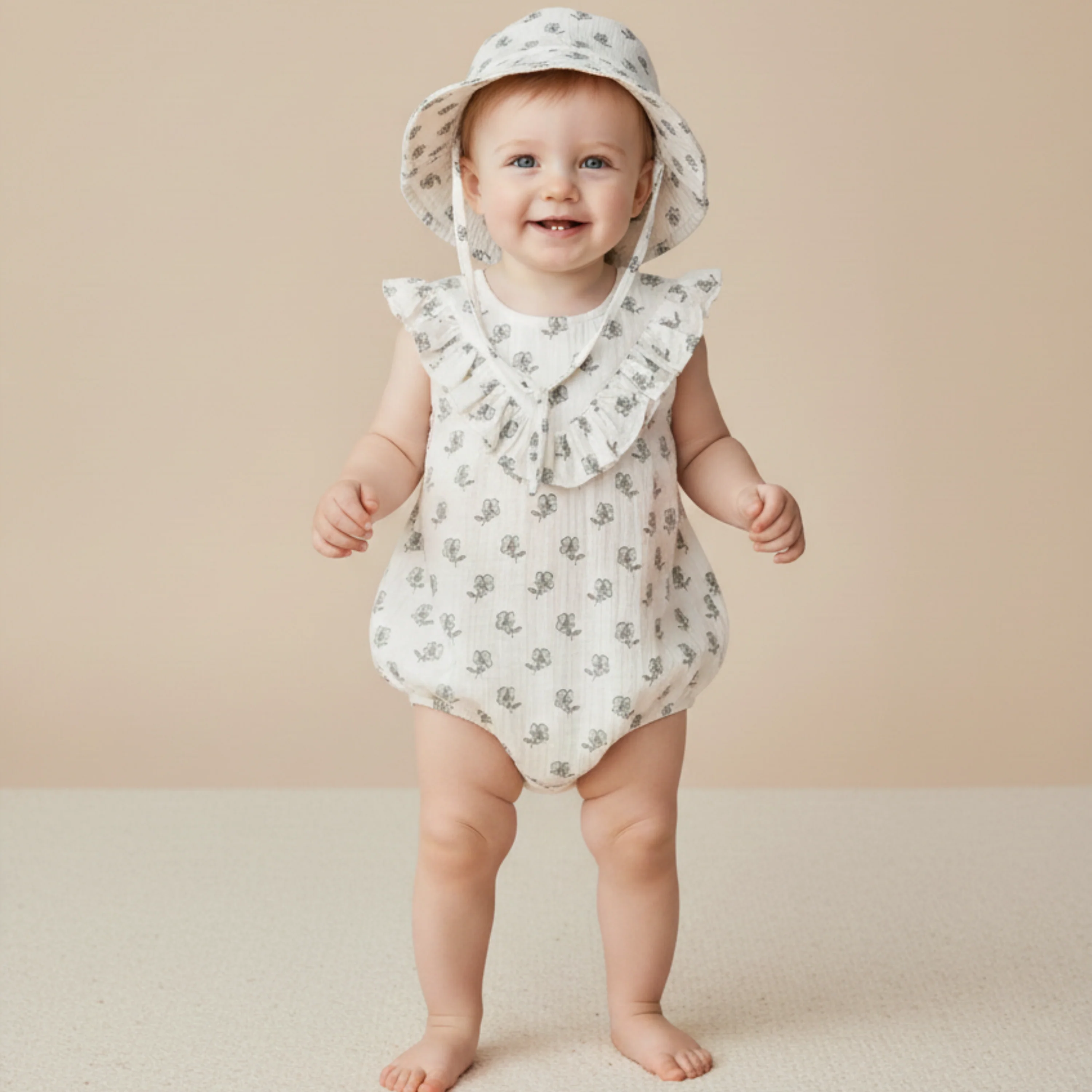 Organic Bucket Sun Hat - Poppy - Image 3