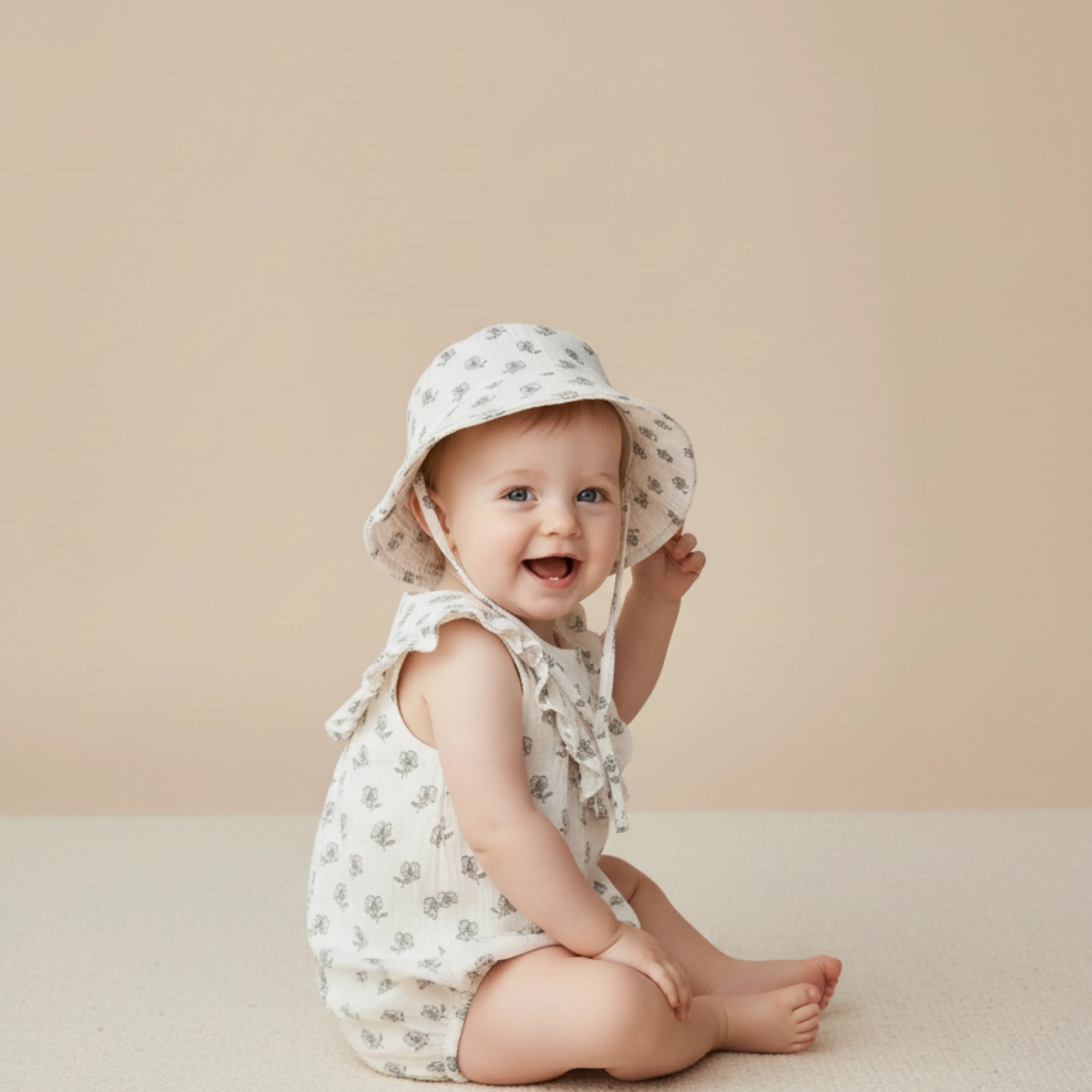 Organic Bucket Sun Hat - Poppy - Image 4