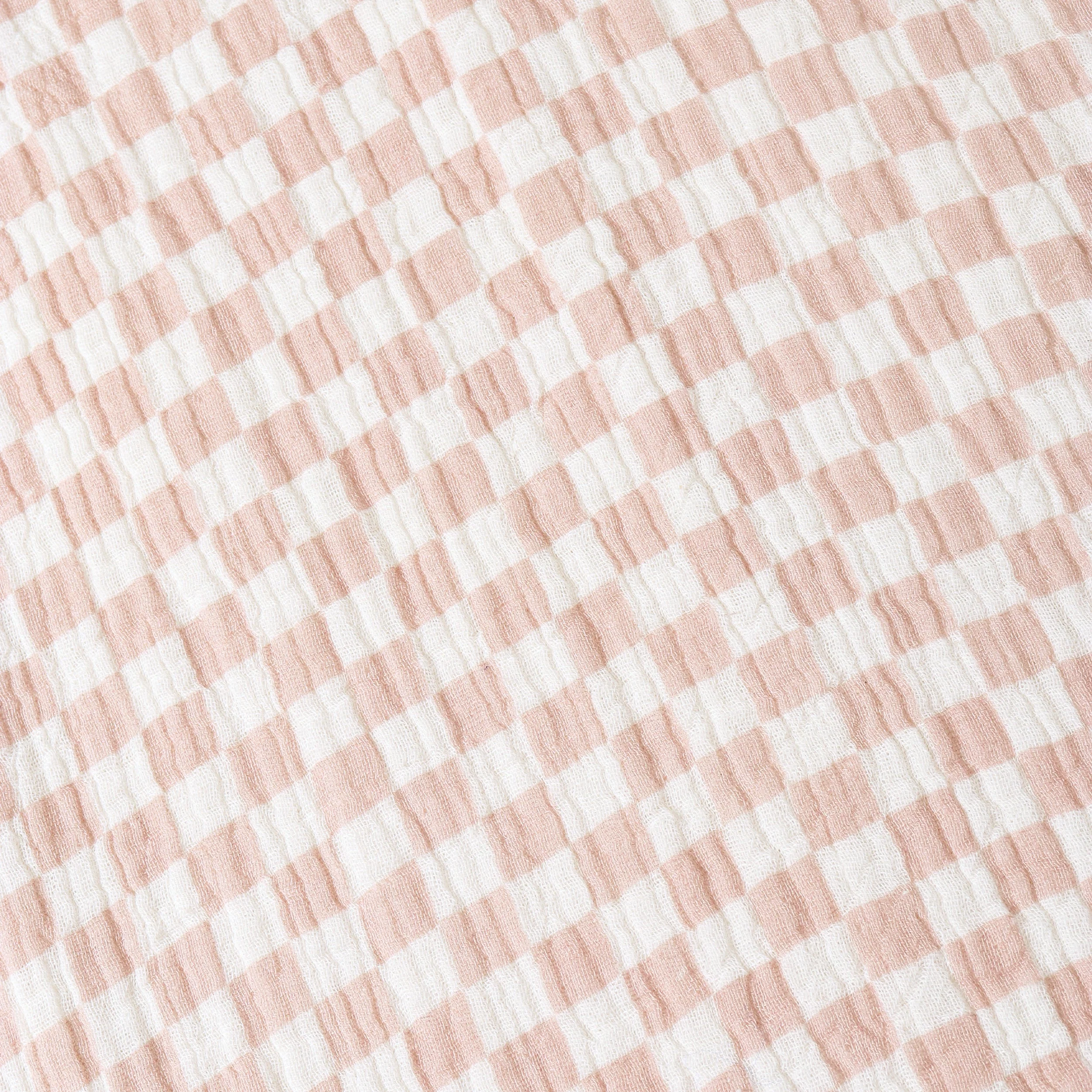 Organic Buttoned Jumpsuit - Brick Checks - Image 4