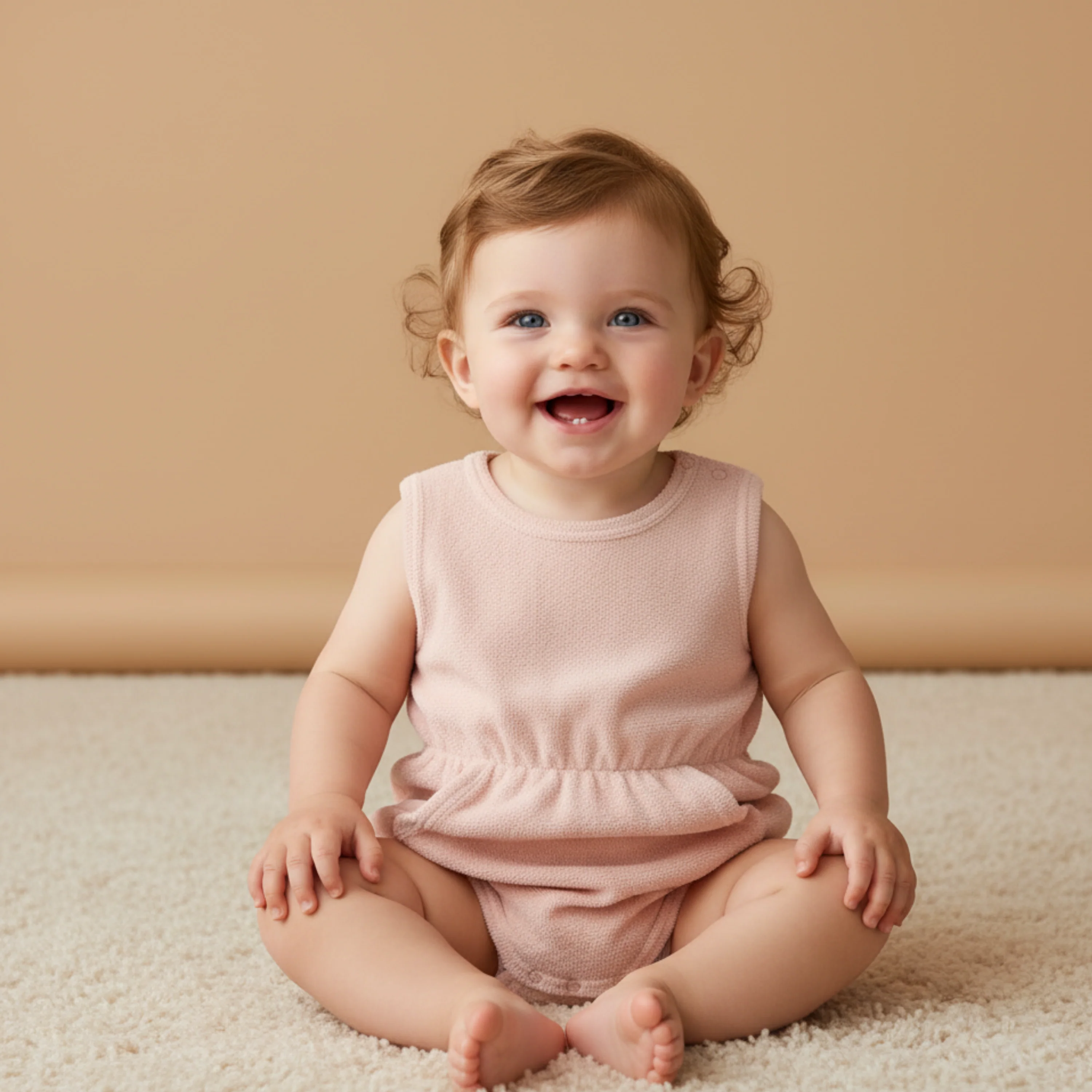 Organic Clinch Romper - Blush - Image 3