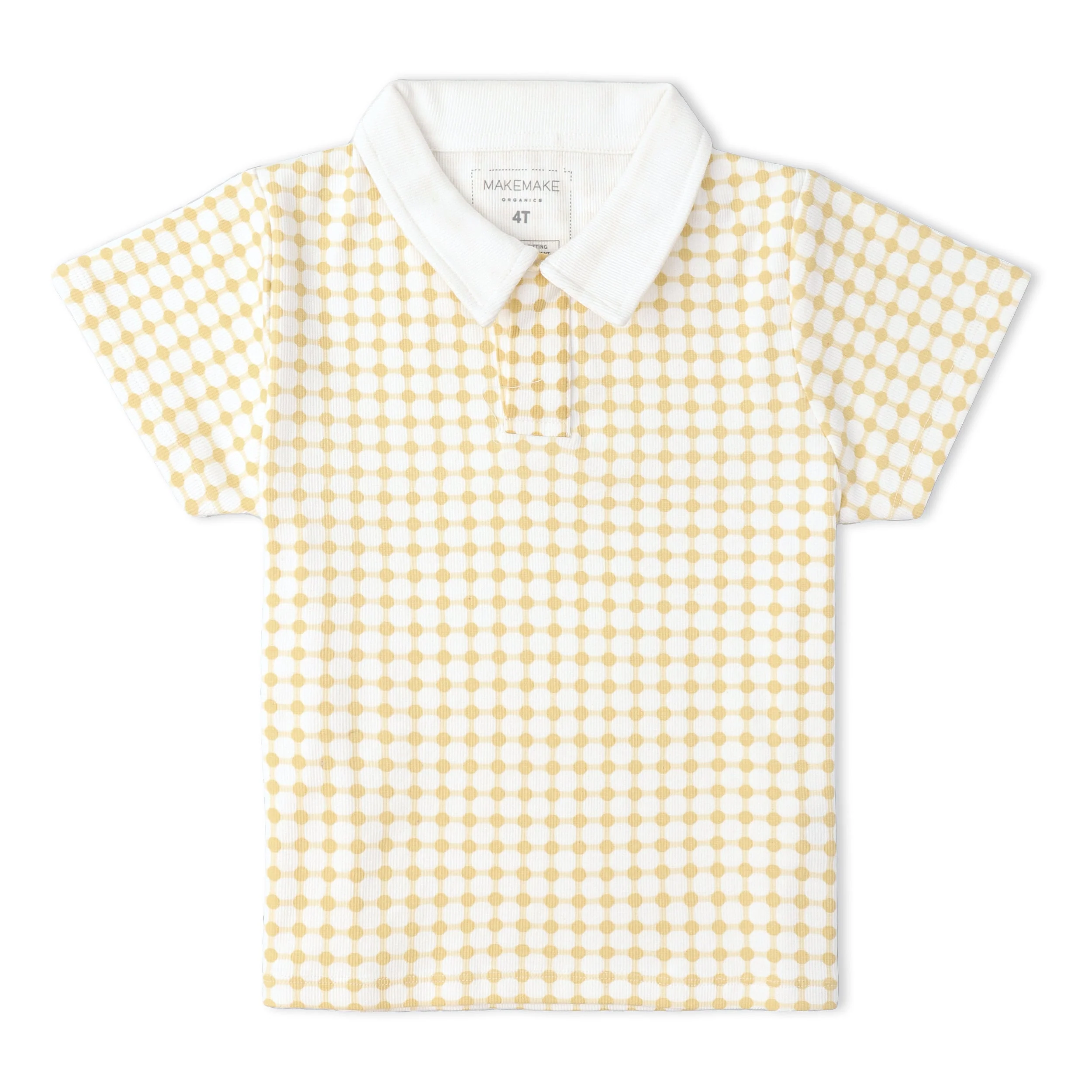 Organic Collar Tee & Shorts Set - Dotty Gingham - Image 5