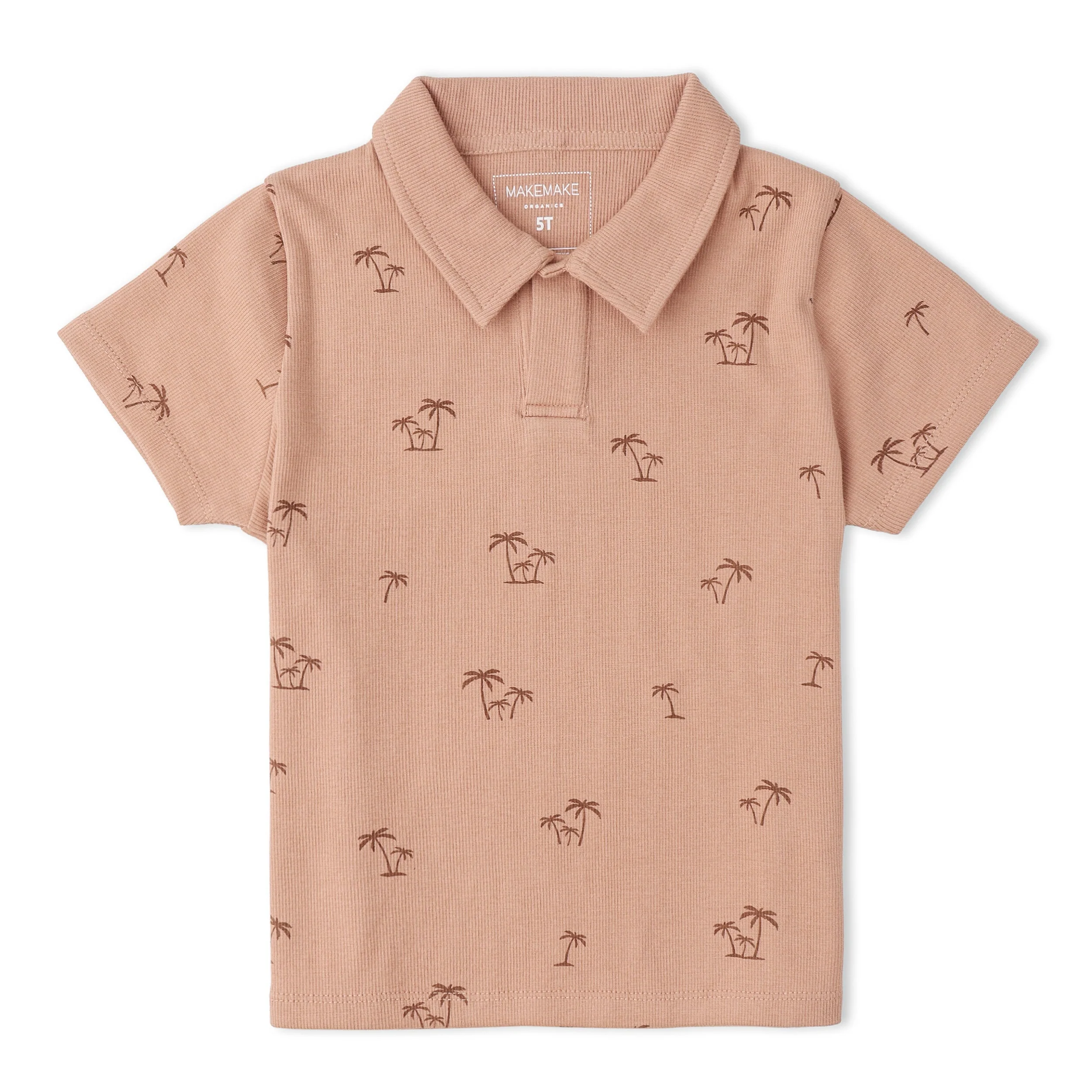 Organic Collar Tee & Shorts Set - Island Palm - Image 4