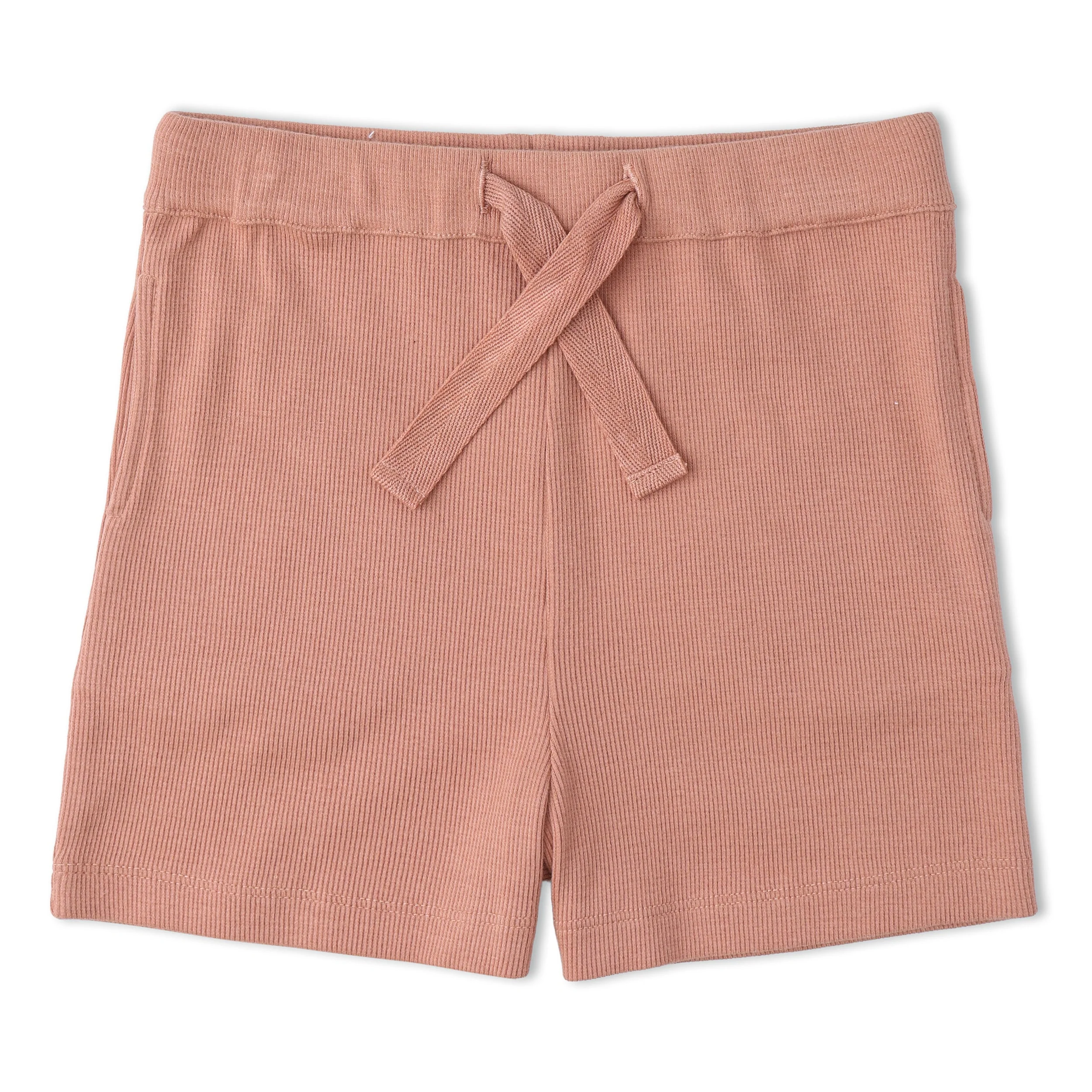 Organic Collar Tee & Shorts Set - Terra Stripes - Image 6