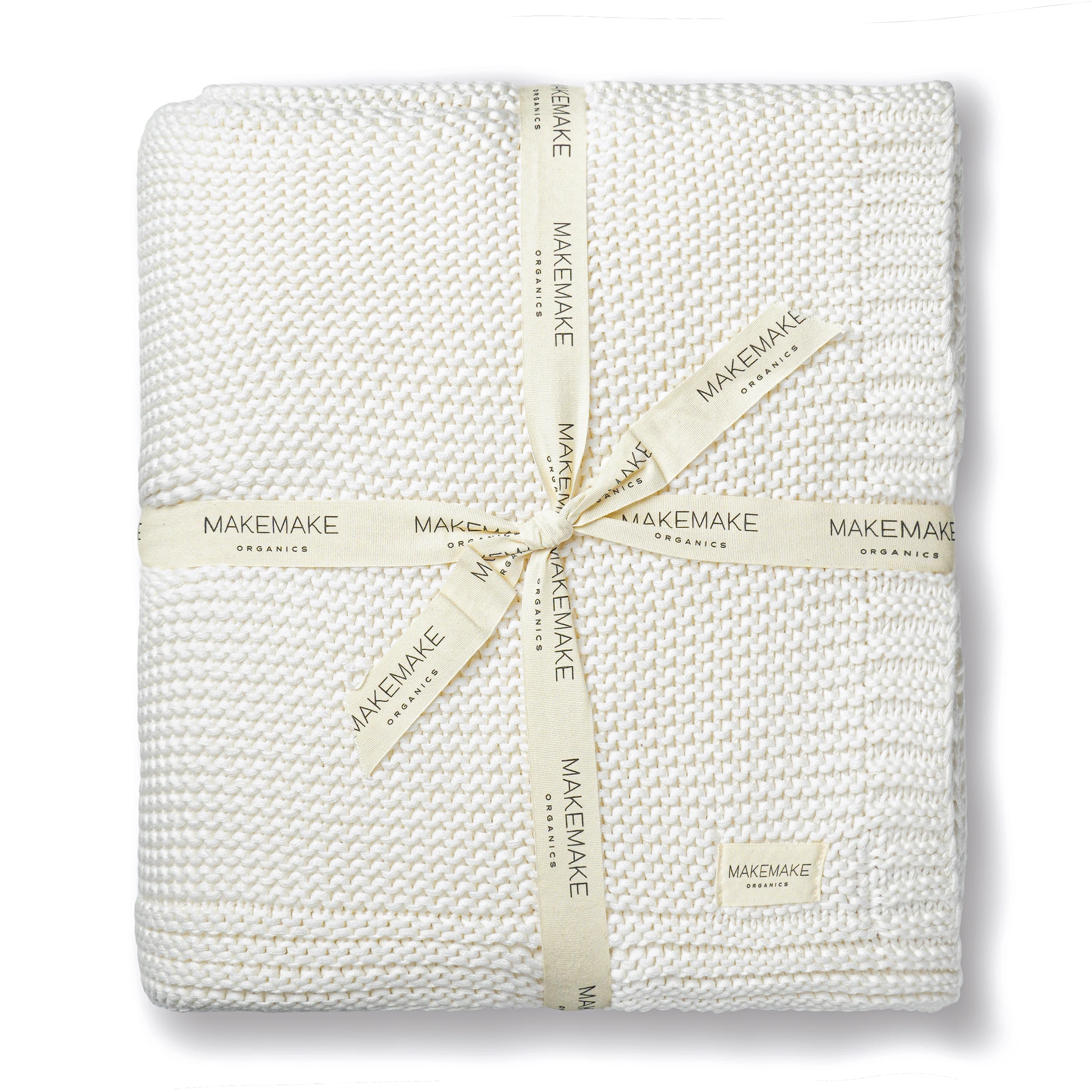 Organic Knit Throw Blanket - Ivory - Image 3