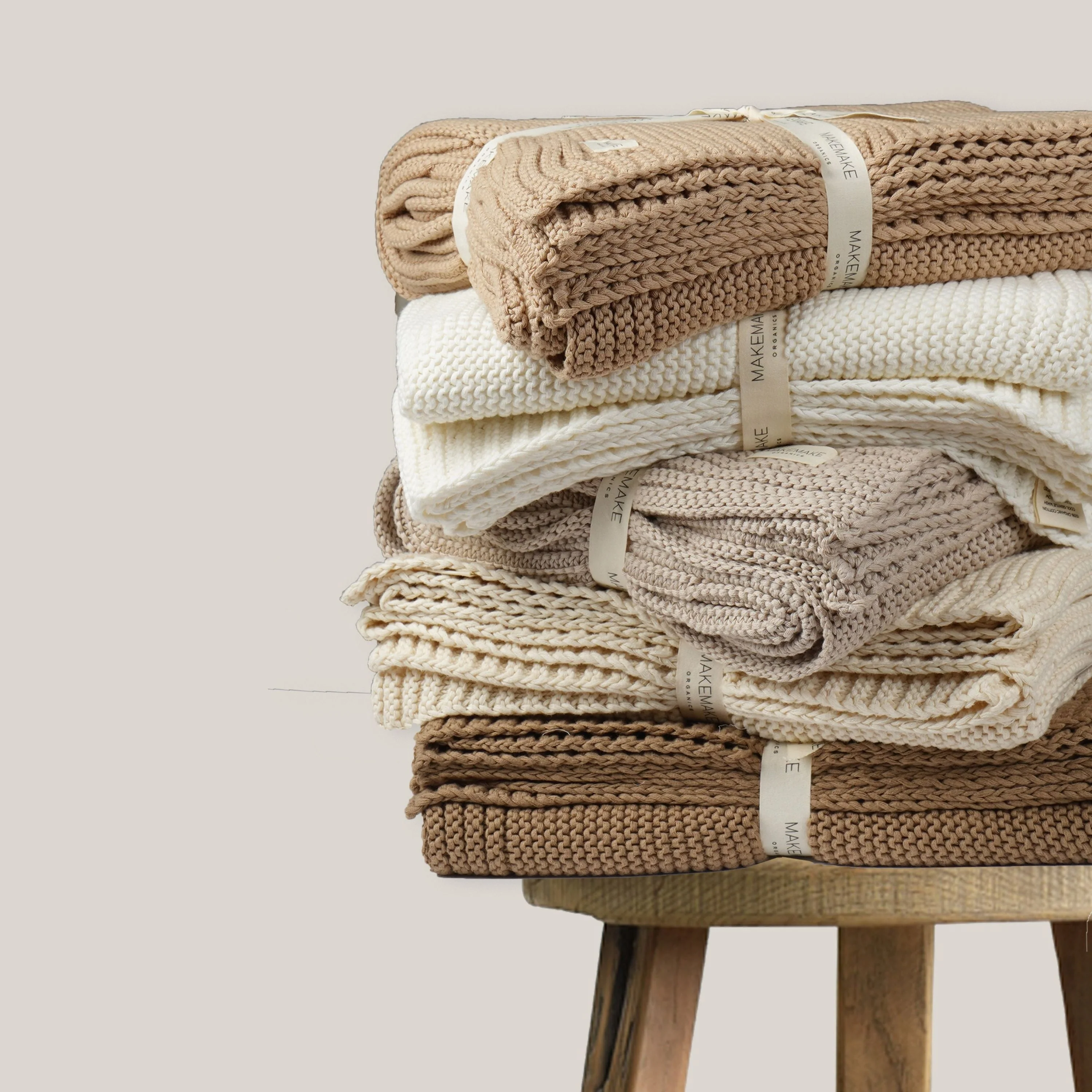 Organic Knit Throw Blanket - Ivory - Image 7