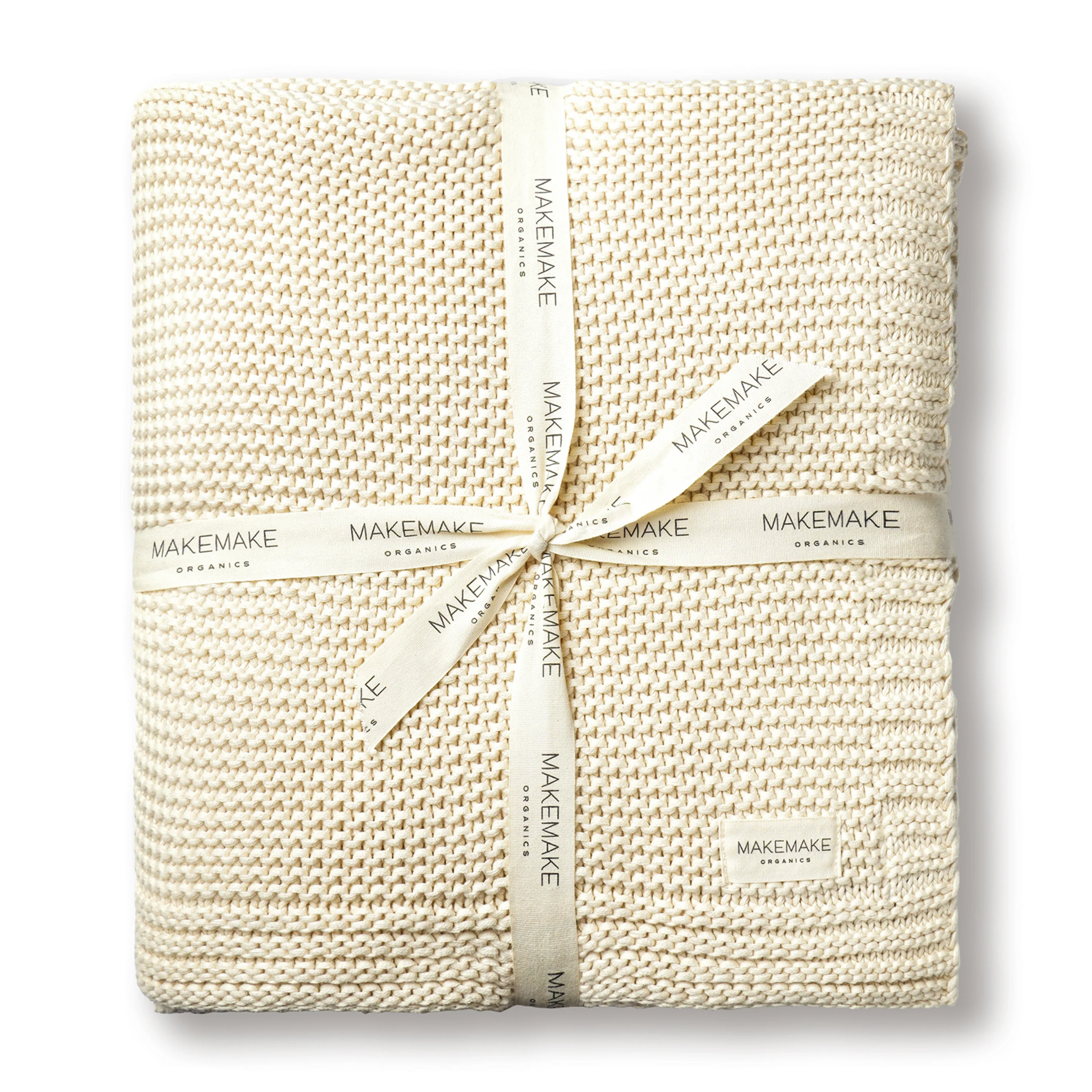 Organic Knit Throw Blanket - Vanilla - Image 5