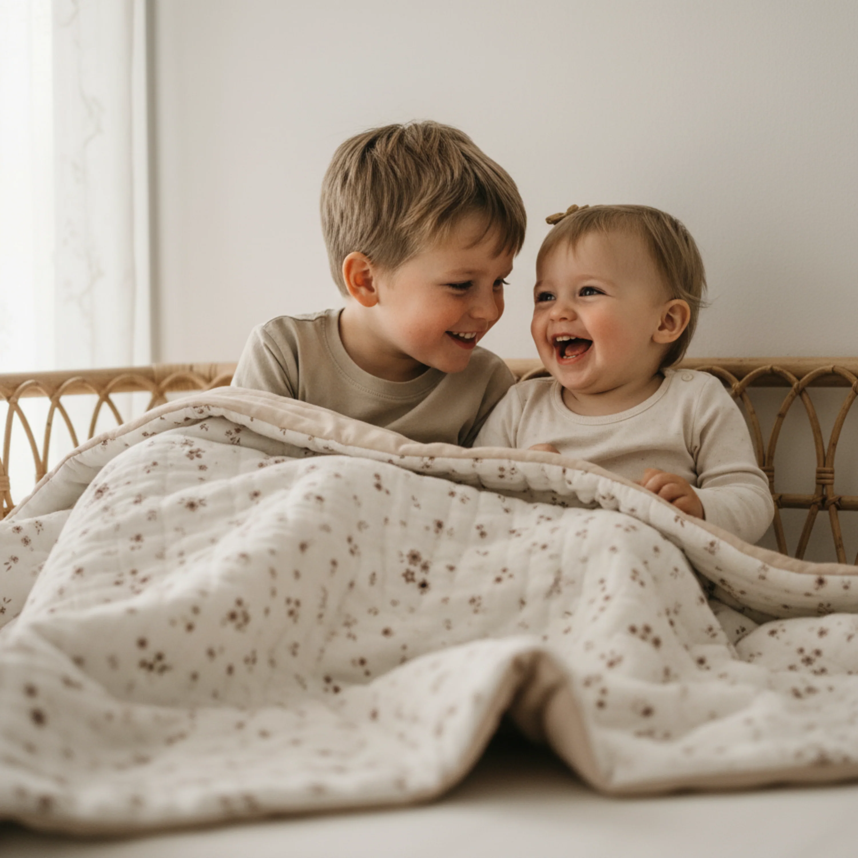 Organic Kids Quilt - Bloom & Pecan - Image 4