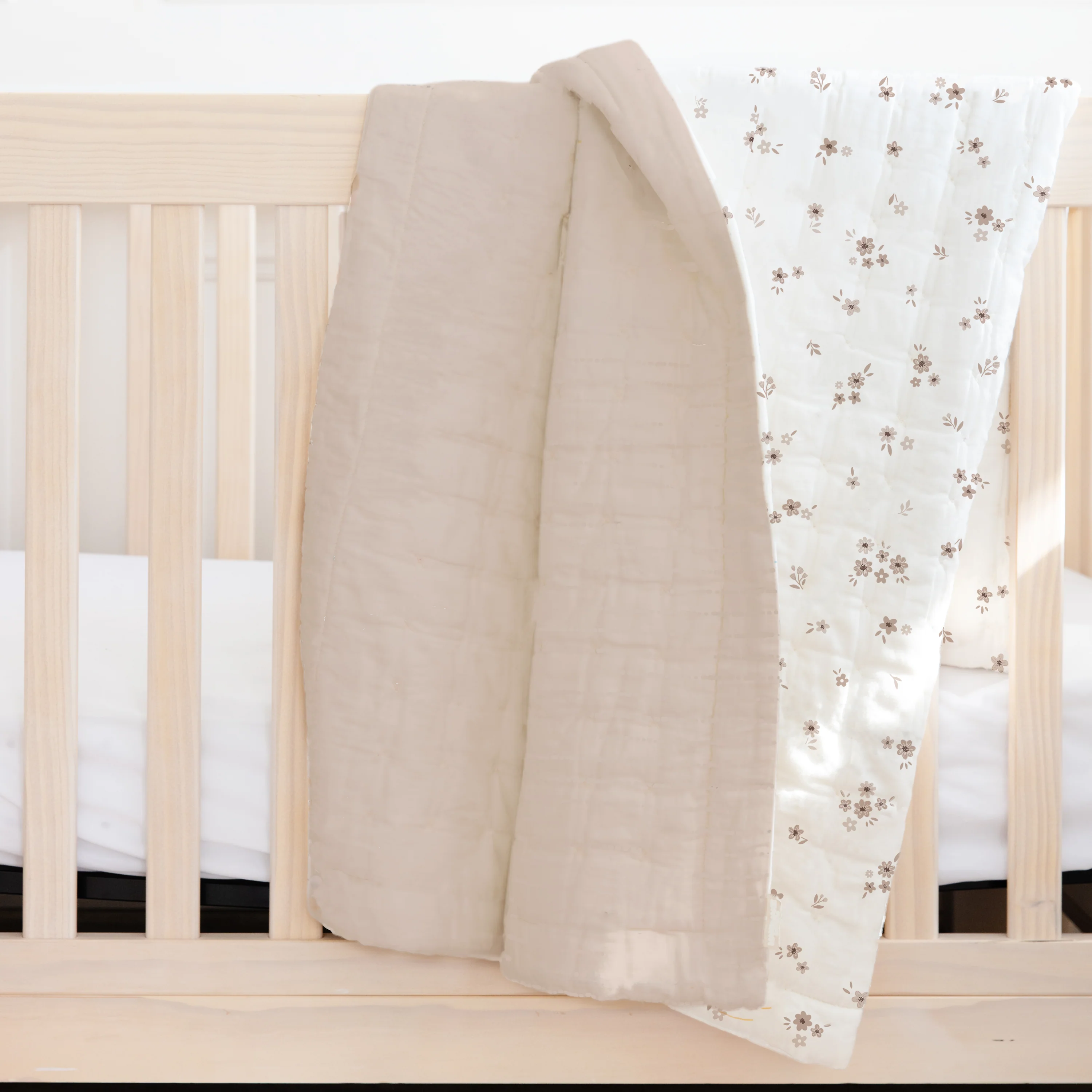 Organic Kids Quilt - Bloom & Pecan - Image 5