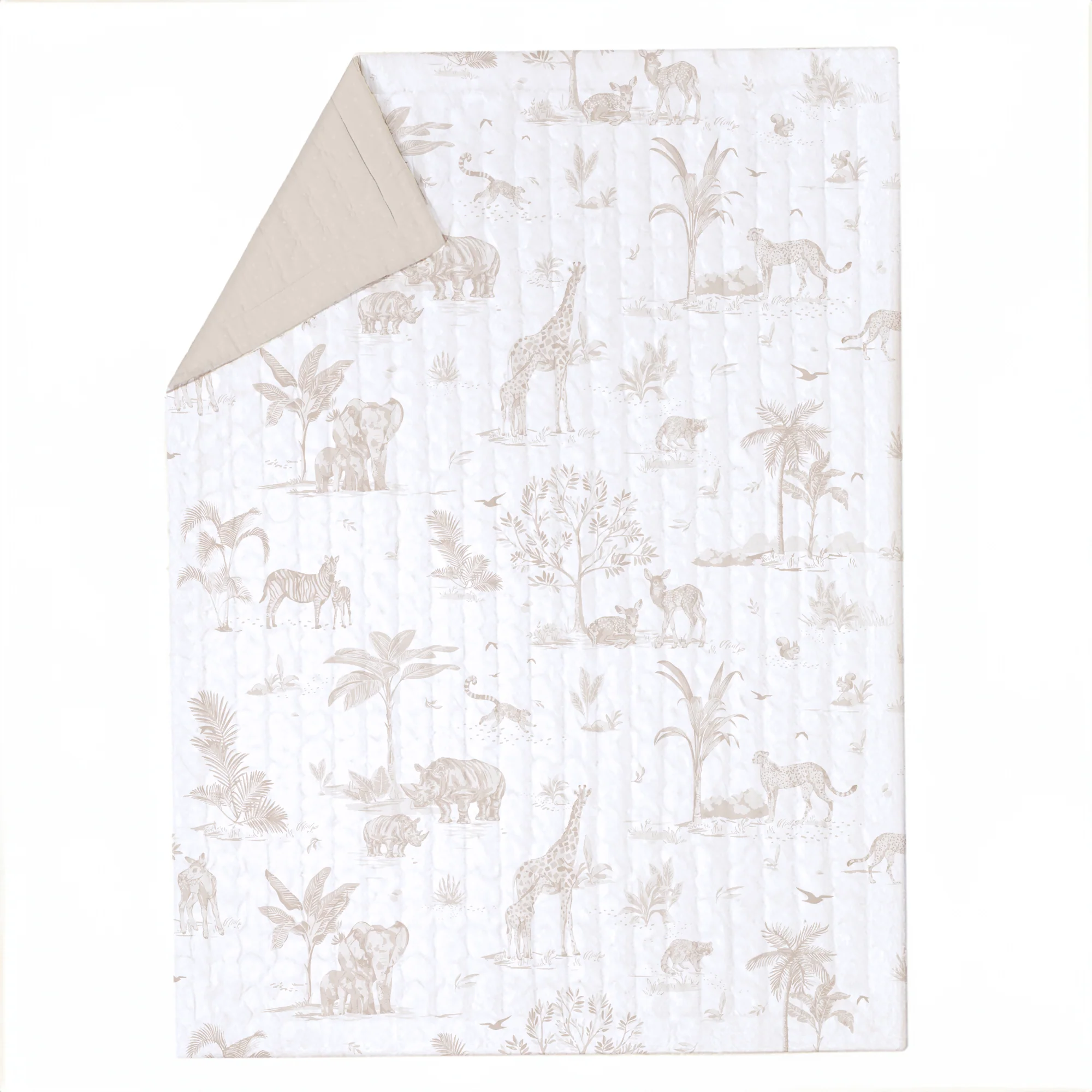 Organic Kids Quilt - Safari & Oat - Image 3