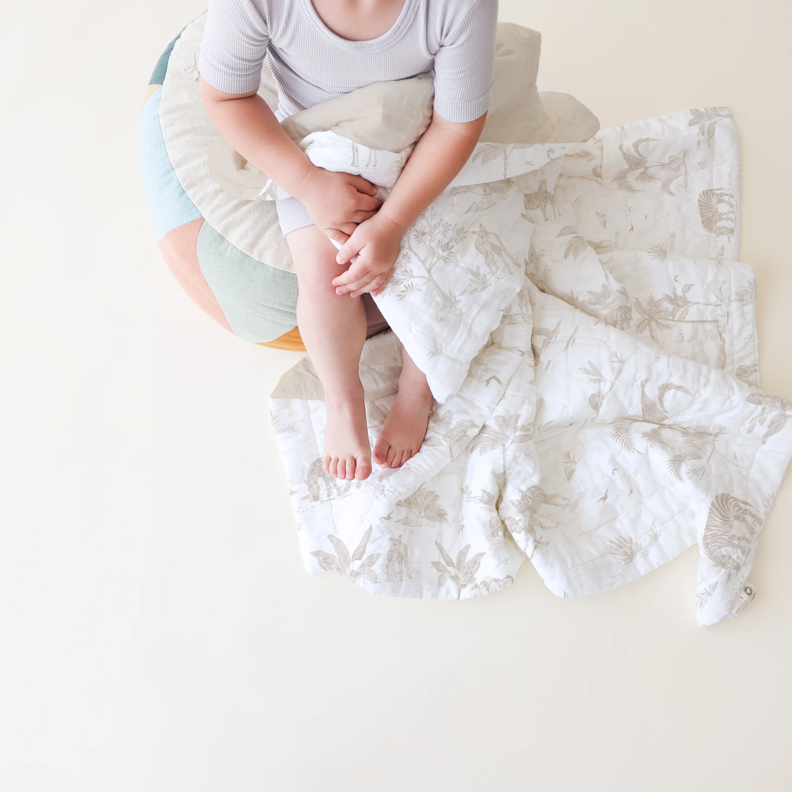 Organic Kids Quilt - Safari & Oat - Image 5