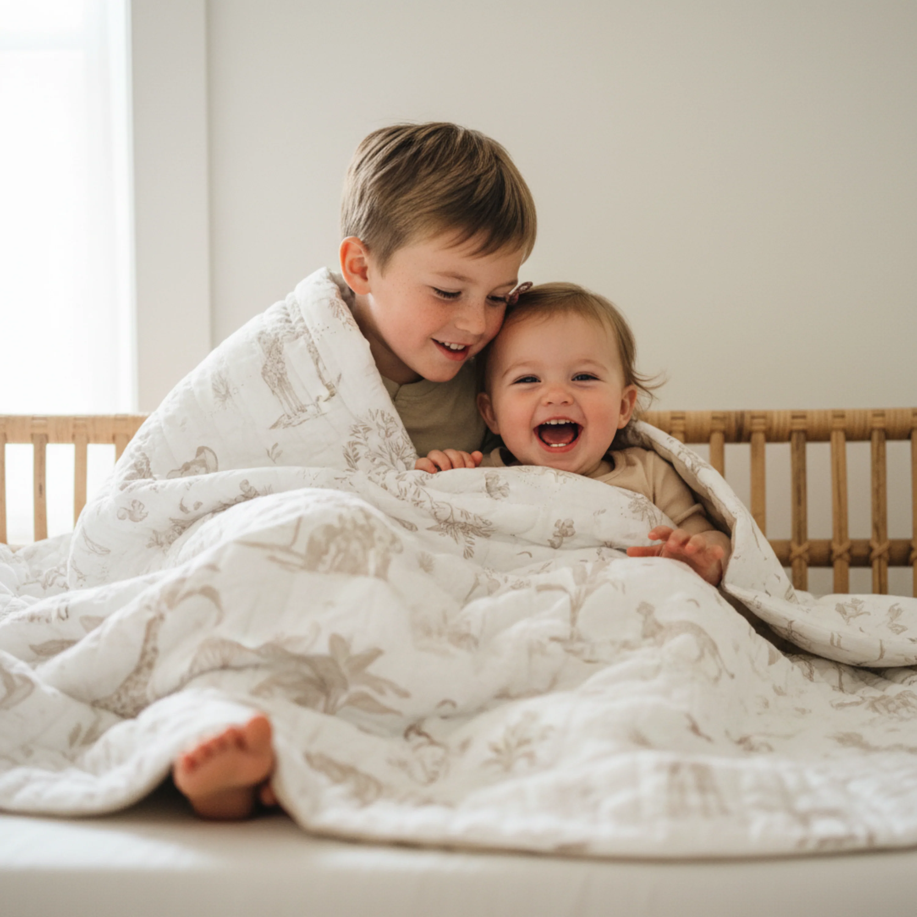 Organic Kids Quilt - Safari & Oat - Image 6