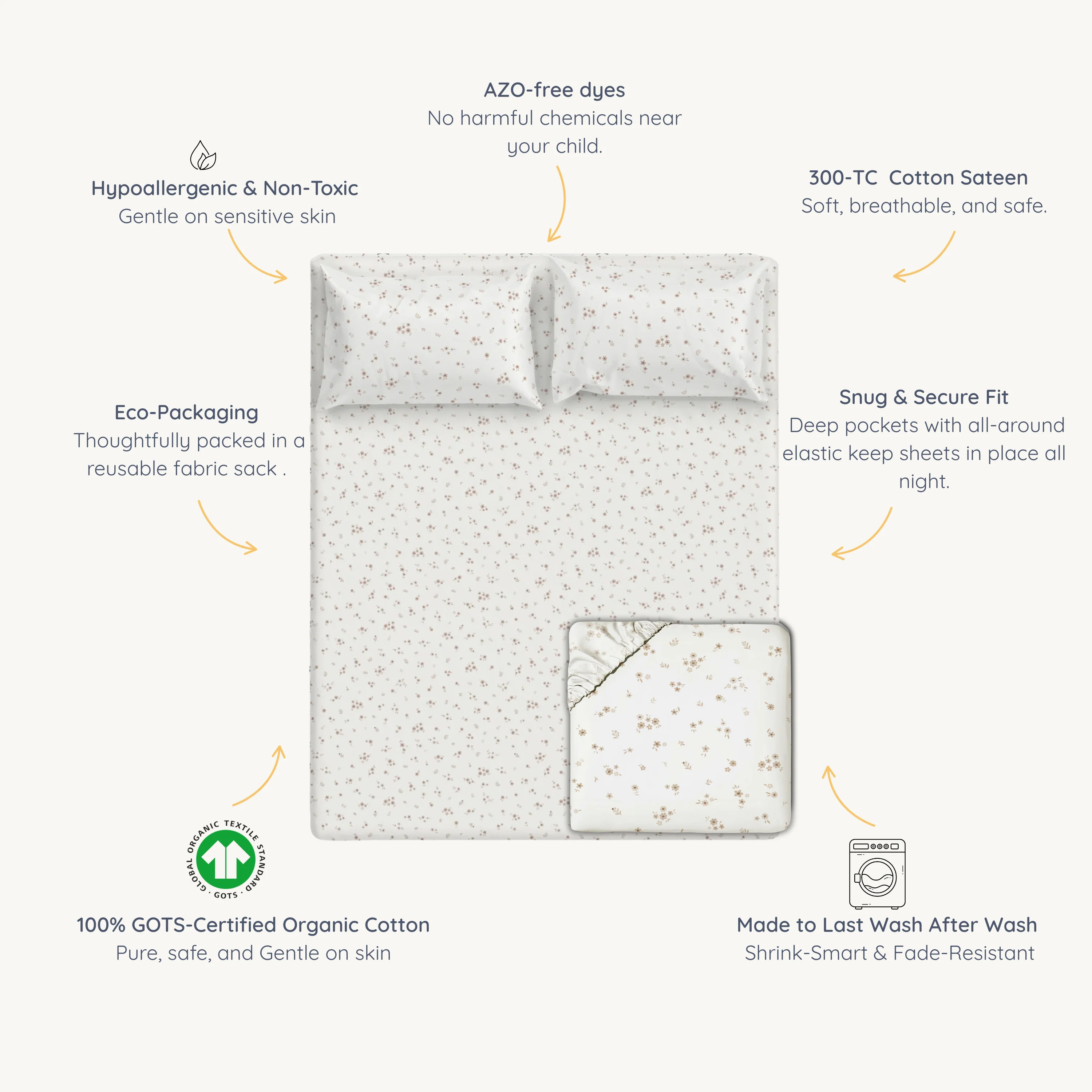 Organic Kids Fitted Sheet - Bloom - Image 7