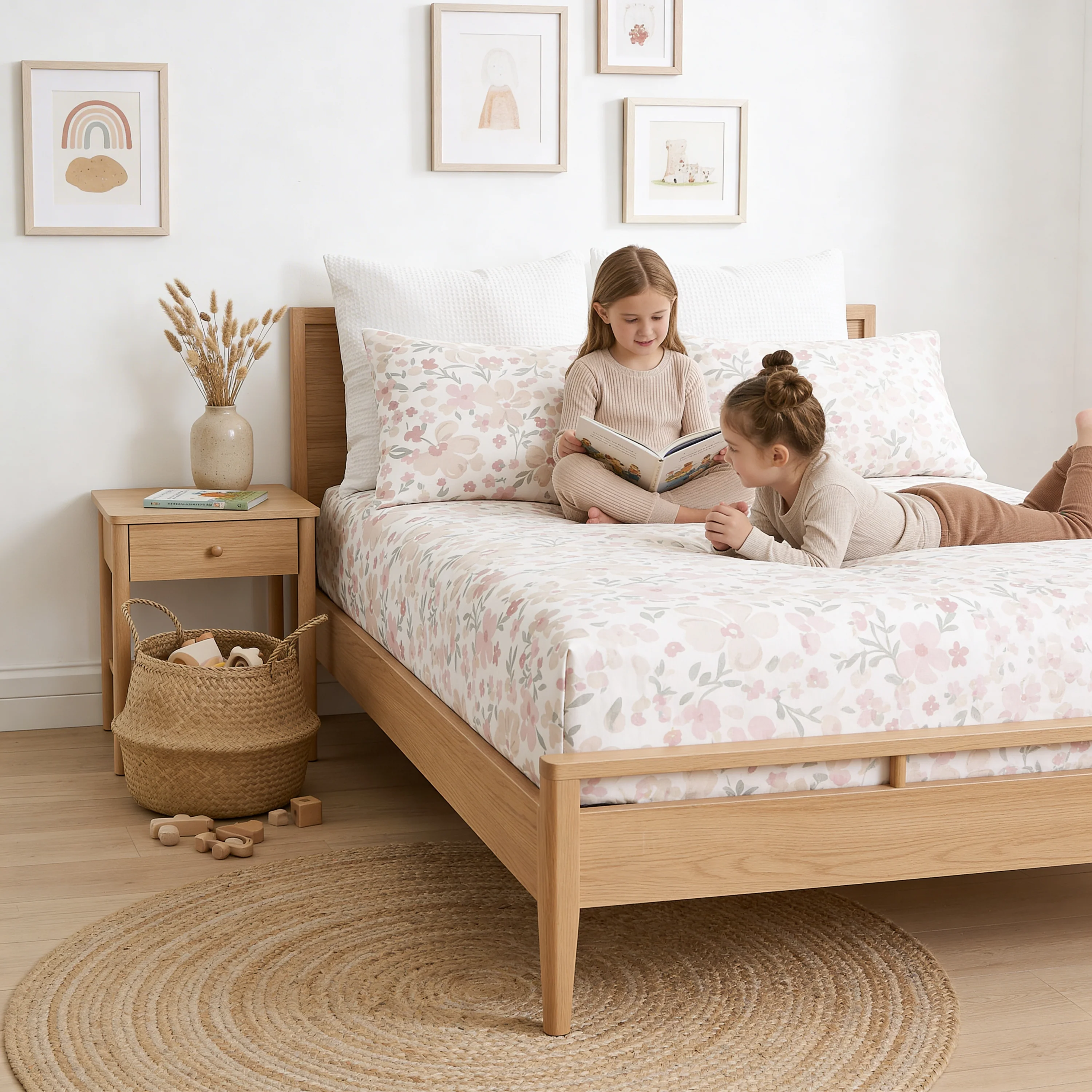 Organic Kids Fitted Sheet - Blossom - Image 2