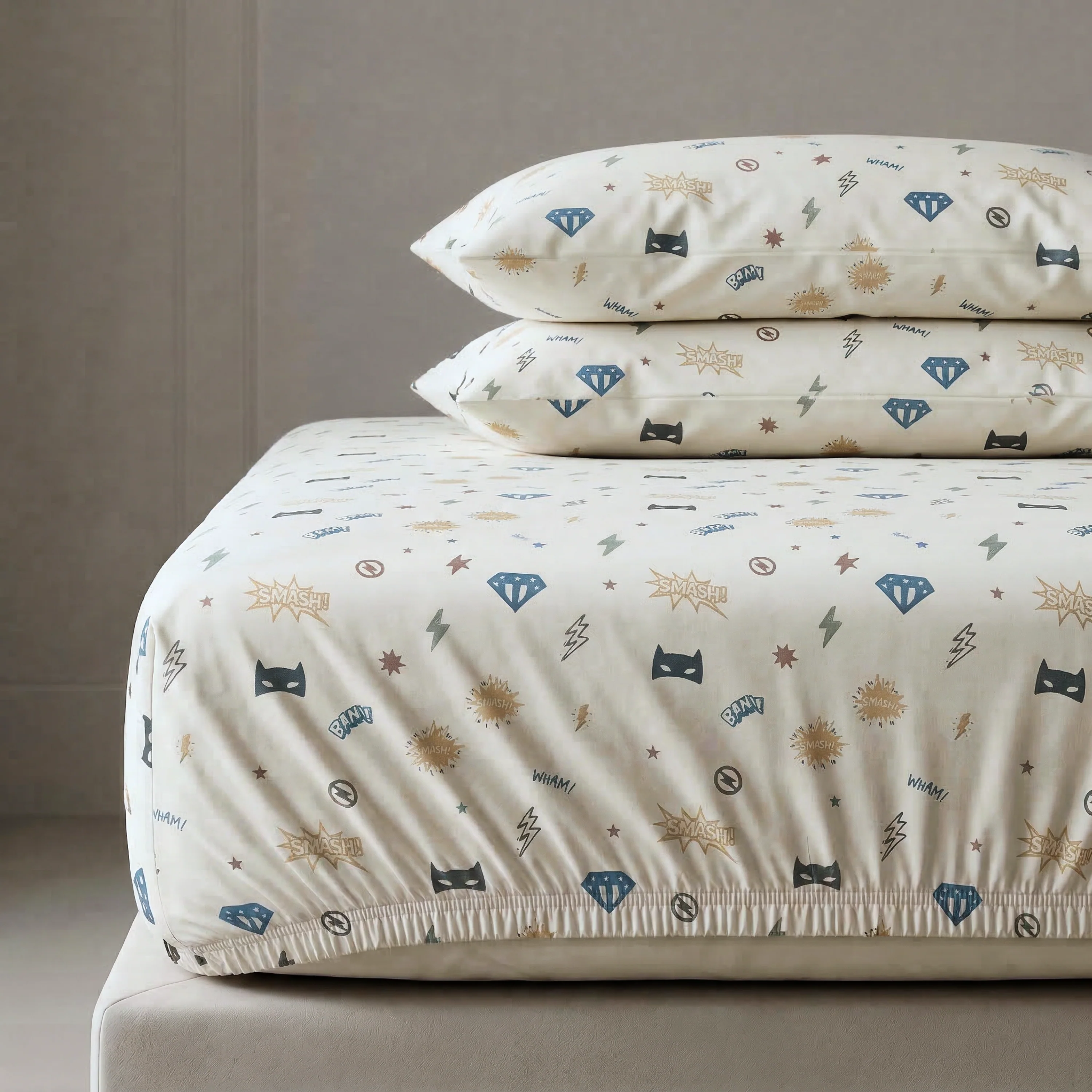 Organic Kids Fitted Sheet - Mighty Heros - Image 11