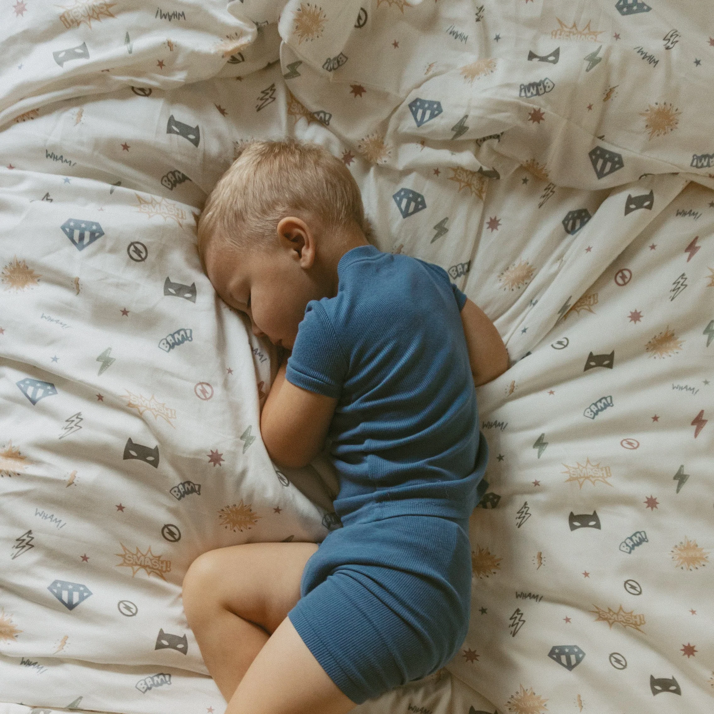 Organic Kids Fitted Sheet - Mighty Heros - Image 2