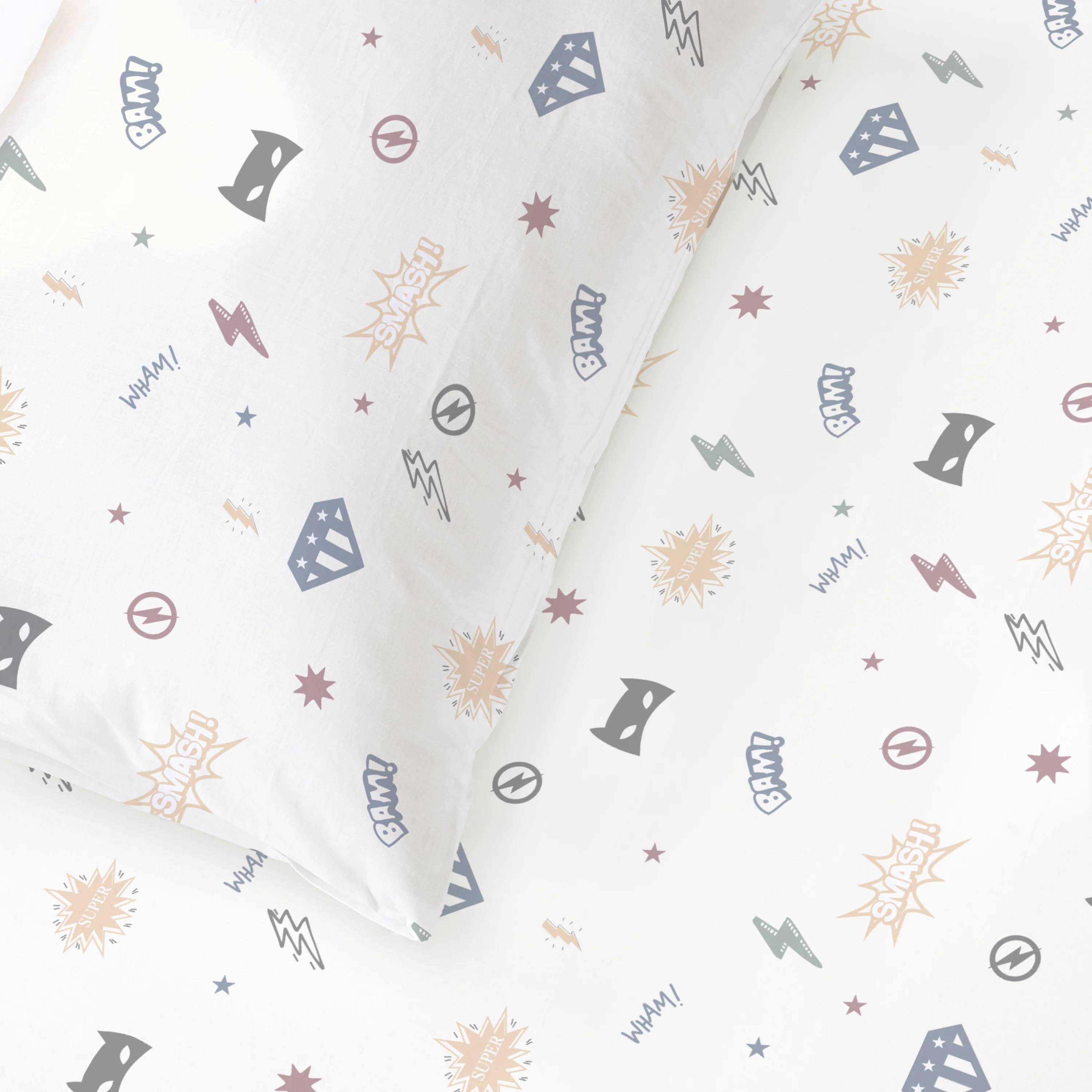 Organic Kids Fitted Sheet - Mighty Heros - Image 6
