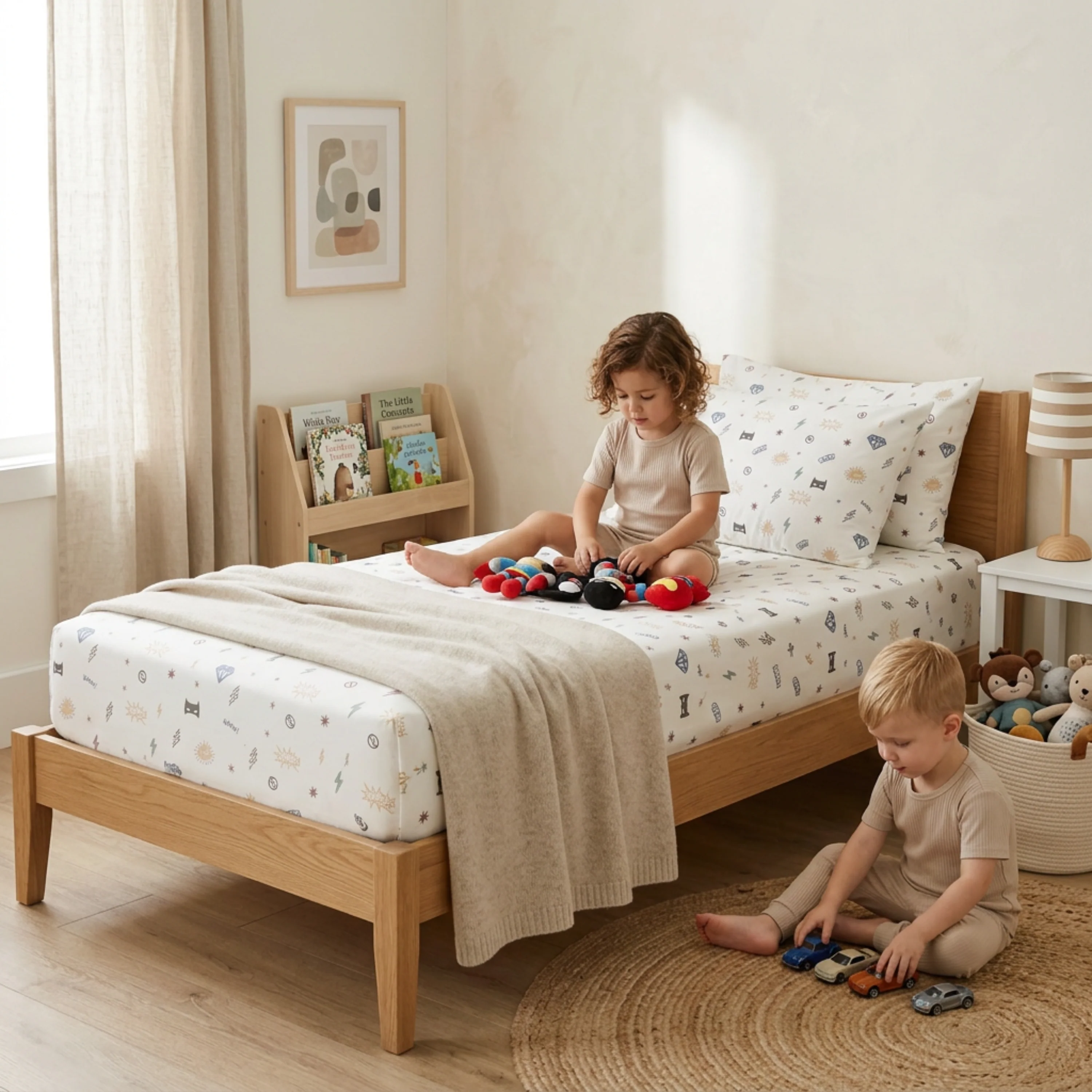 Organic Kids Fitted Sheet - Mighty Heros - Image 7