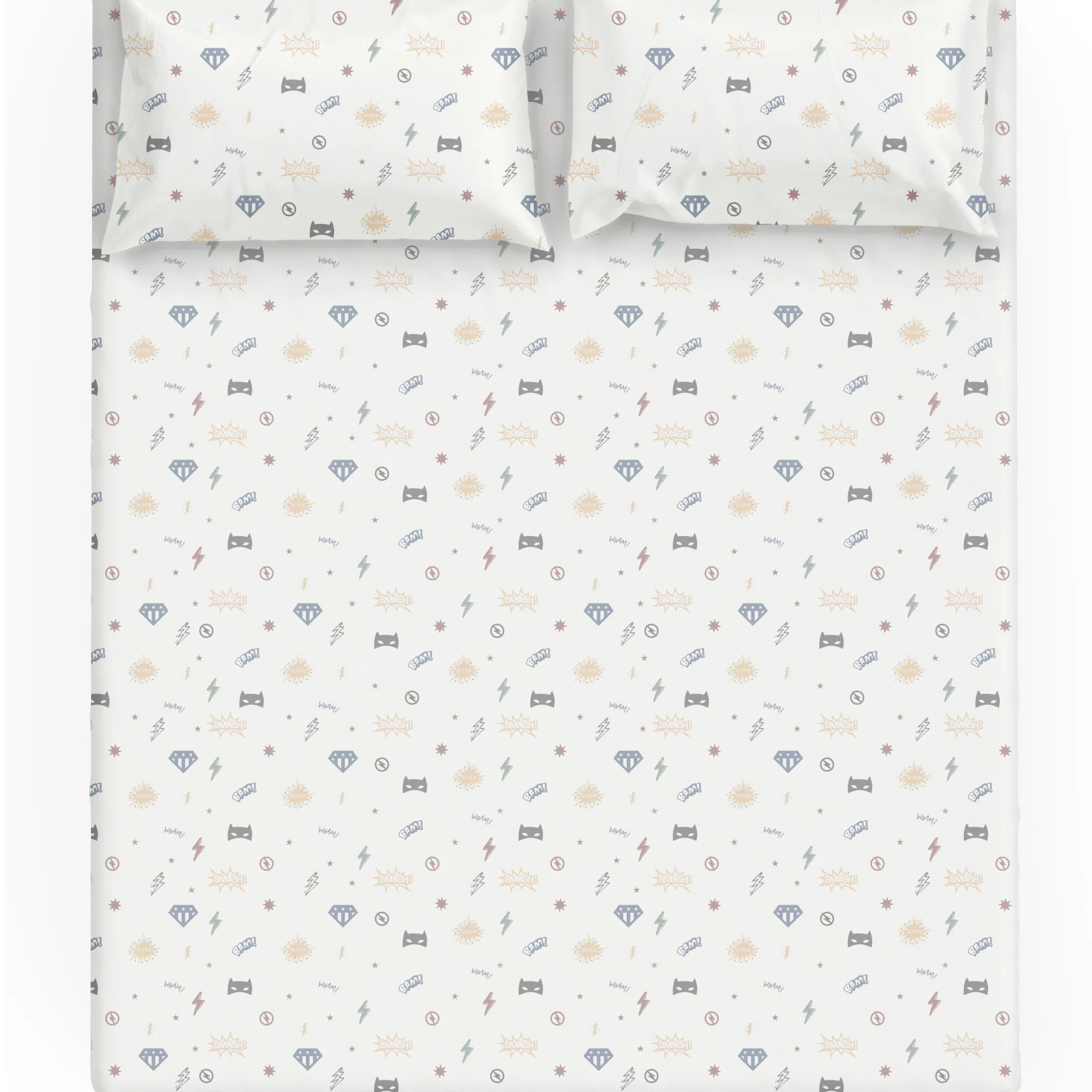 Organic Kids Fitted Sheet - Mighty Heros - Image 8