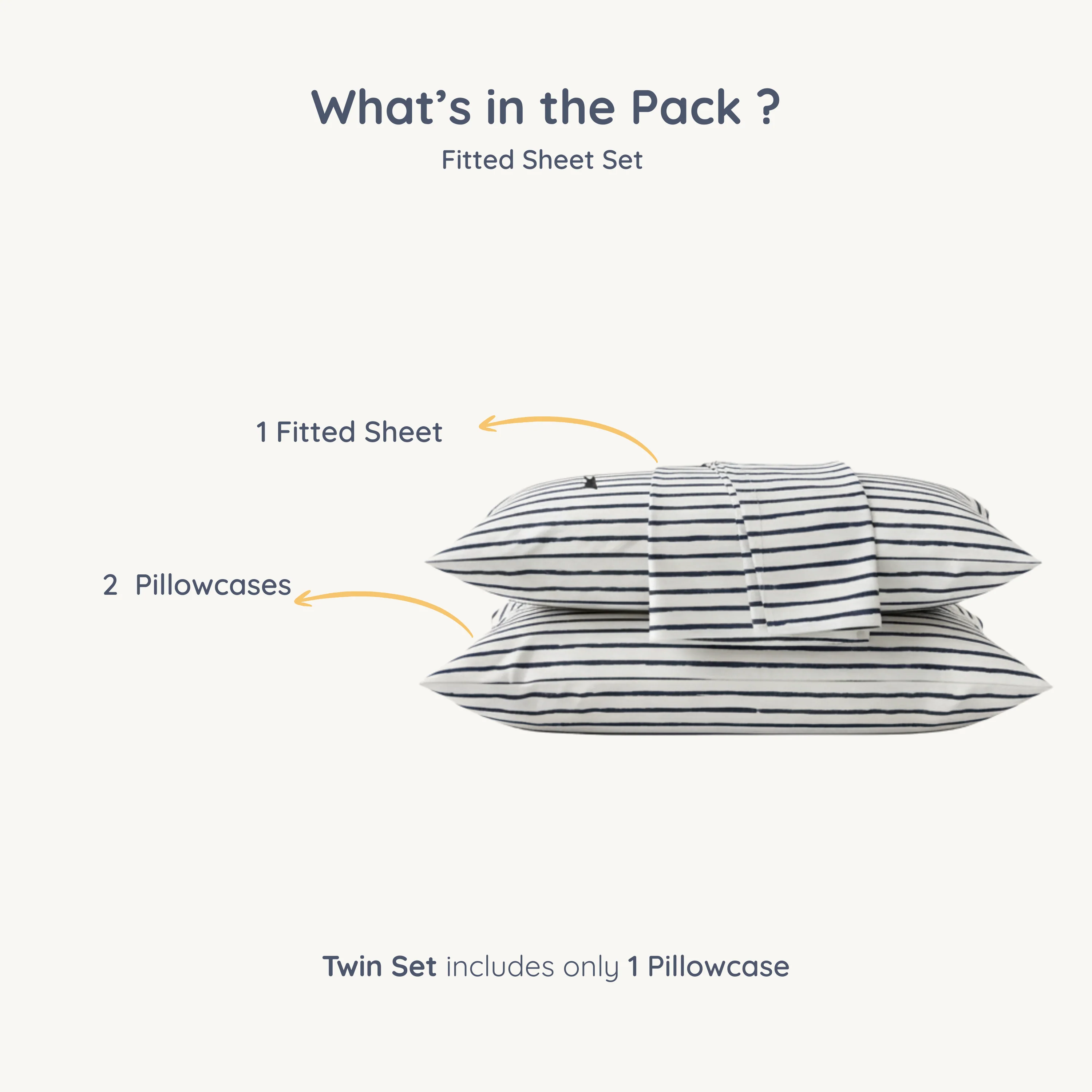 Organic Kids Fitted Sheet - Navy Stripes - Image 6