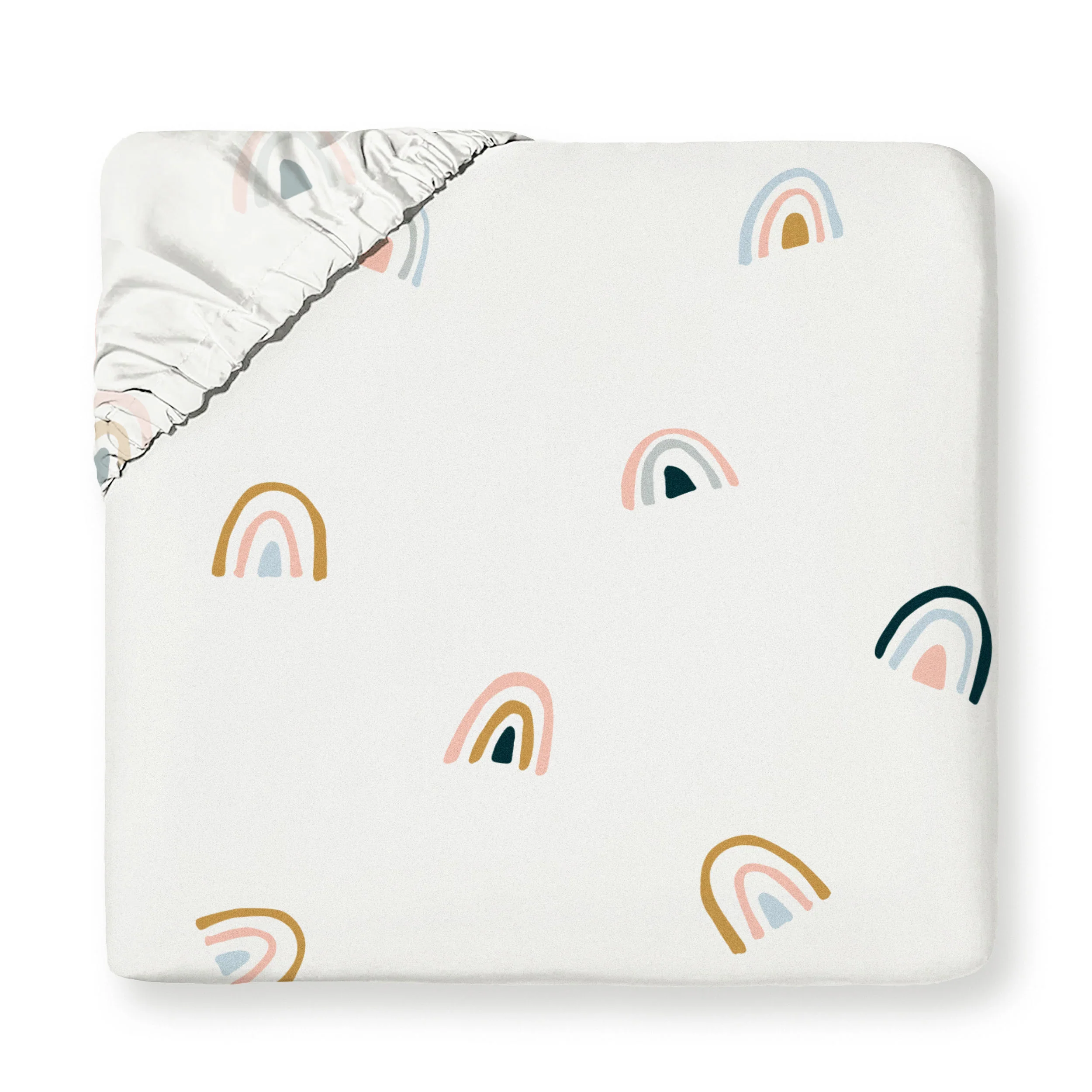Organic Kids Fitted Sheet - Rainbow