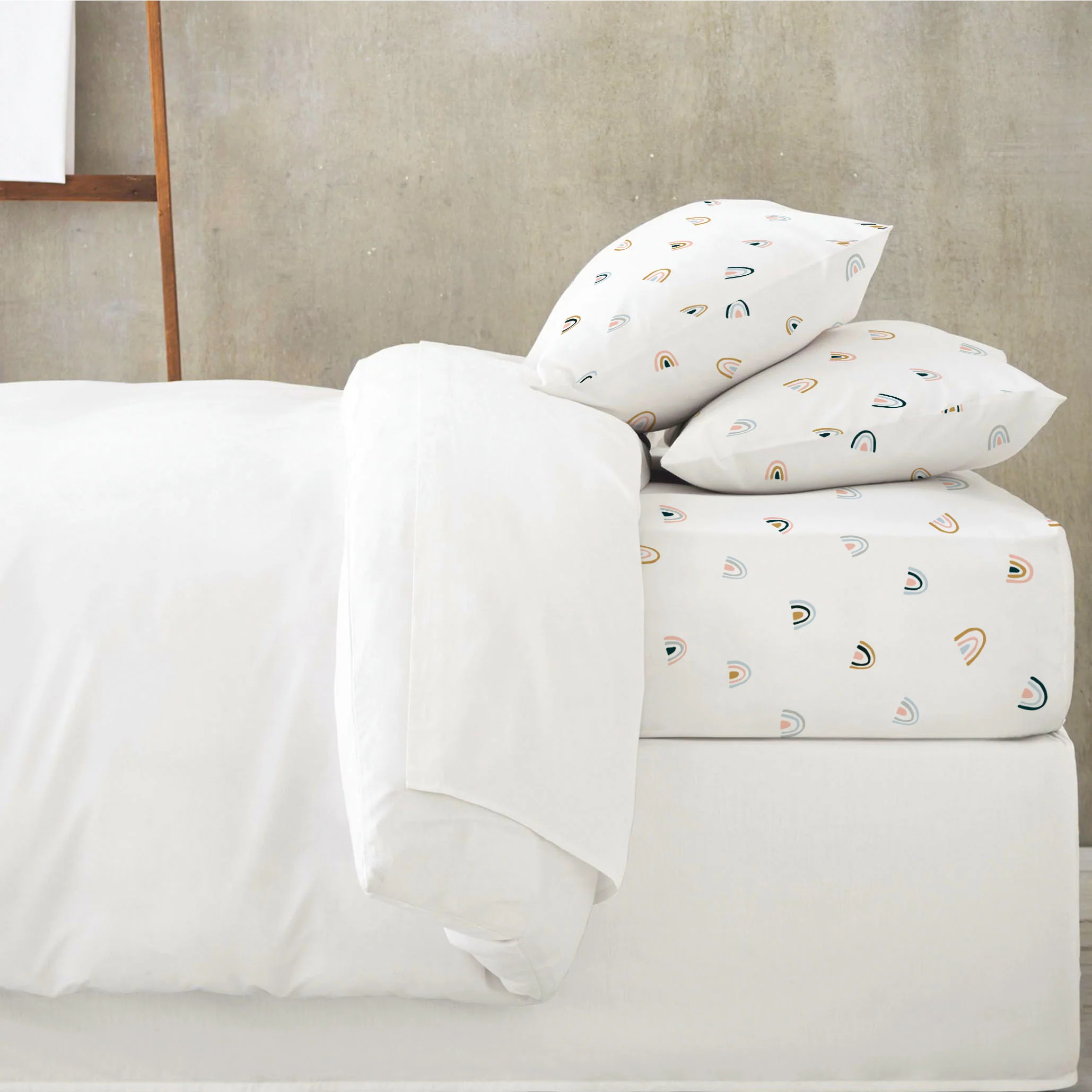 Organic Kids Fitted Sheet - Rainbow - Image 3