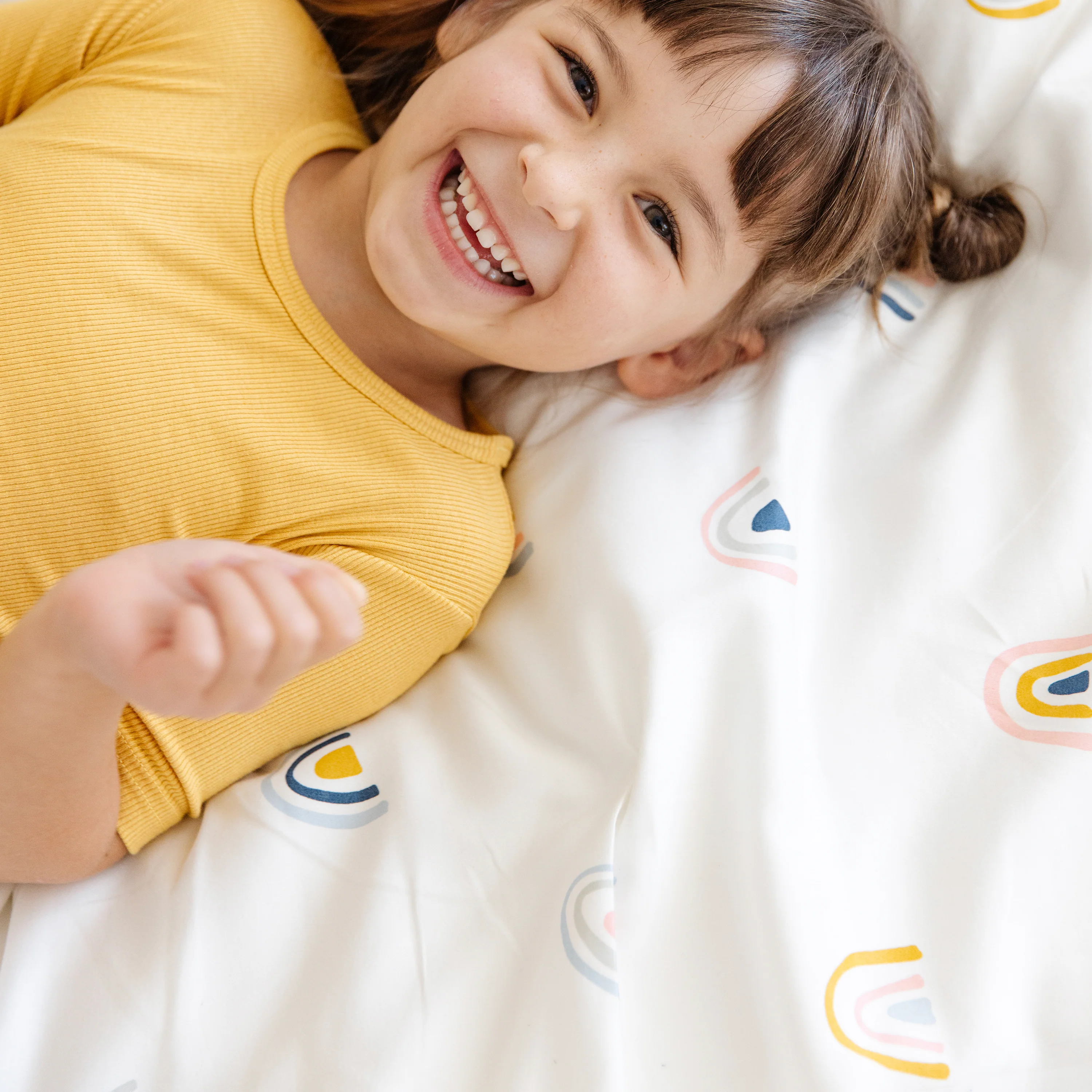 Organic Kids Fitted Sheet - Rainbow - Image 5