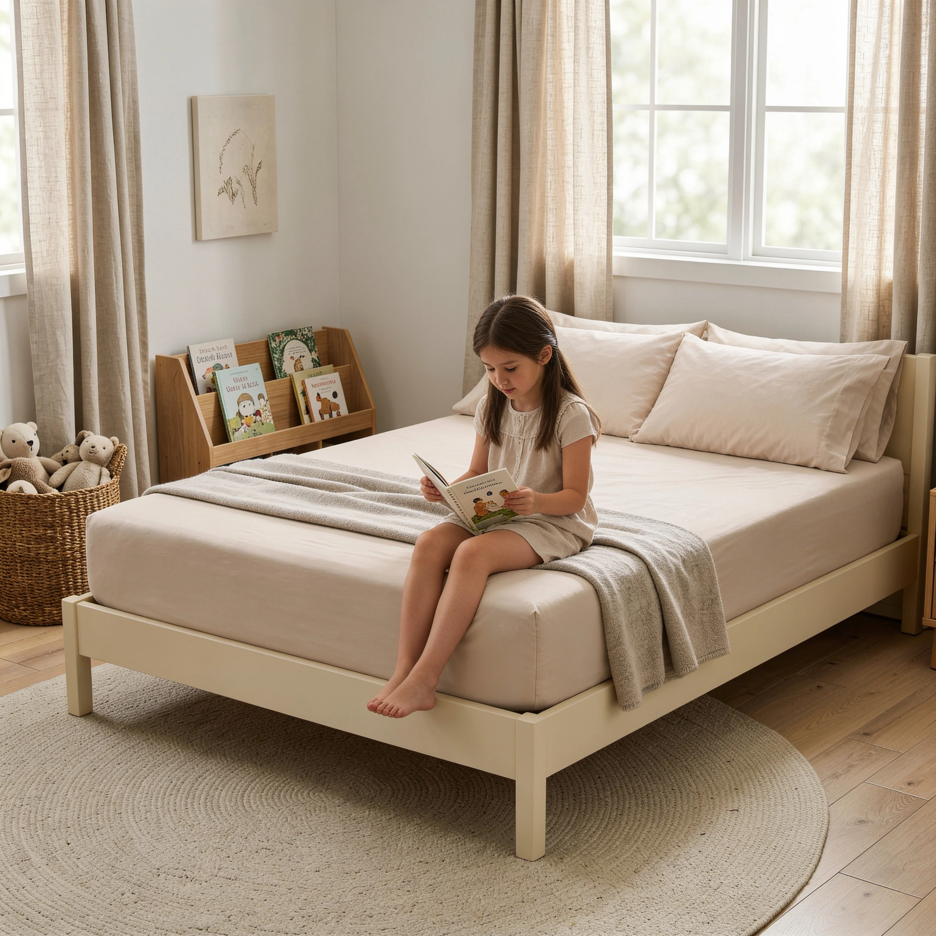 Organic Kids Fitted Sheet - Pecan - Image 2