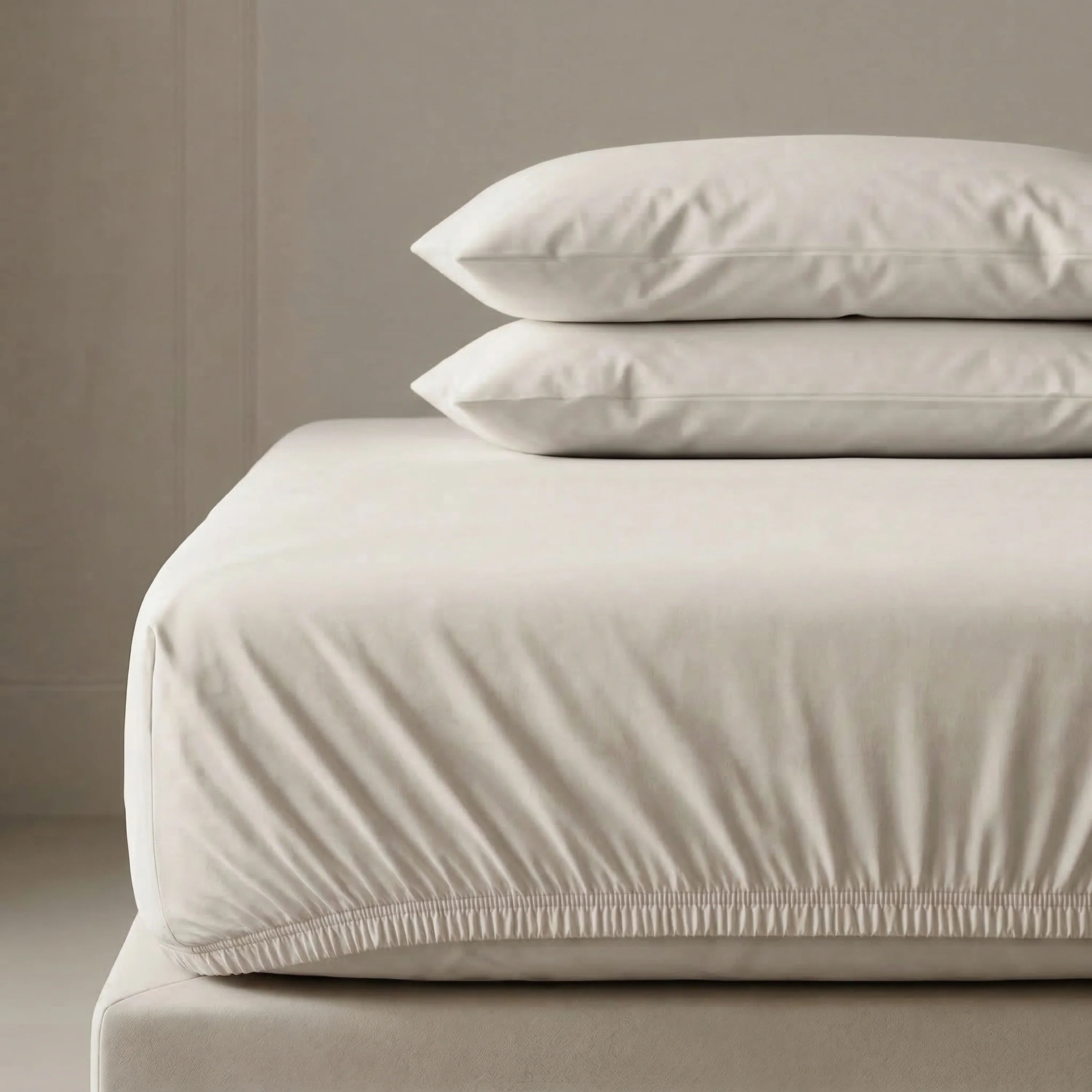 Organic Kids Fitted Sheet - Taupe - Image 3