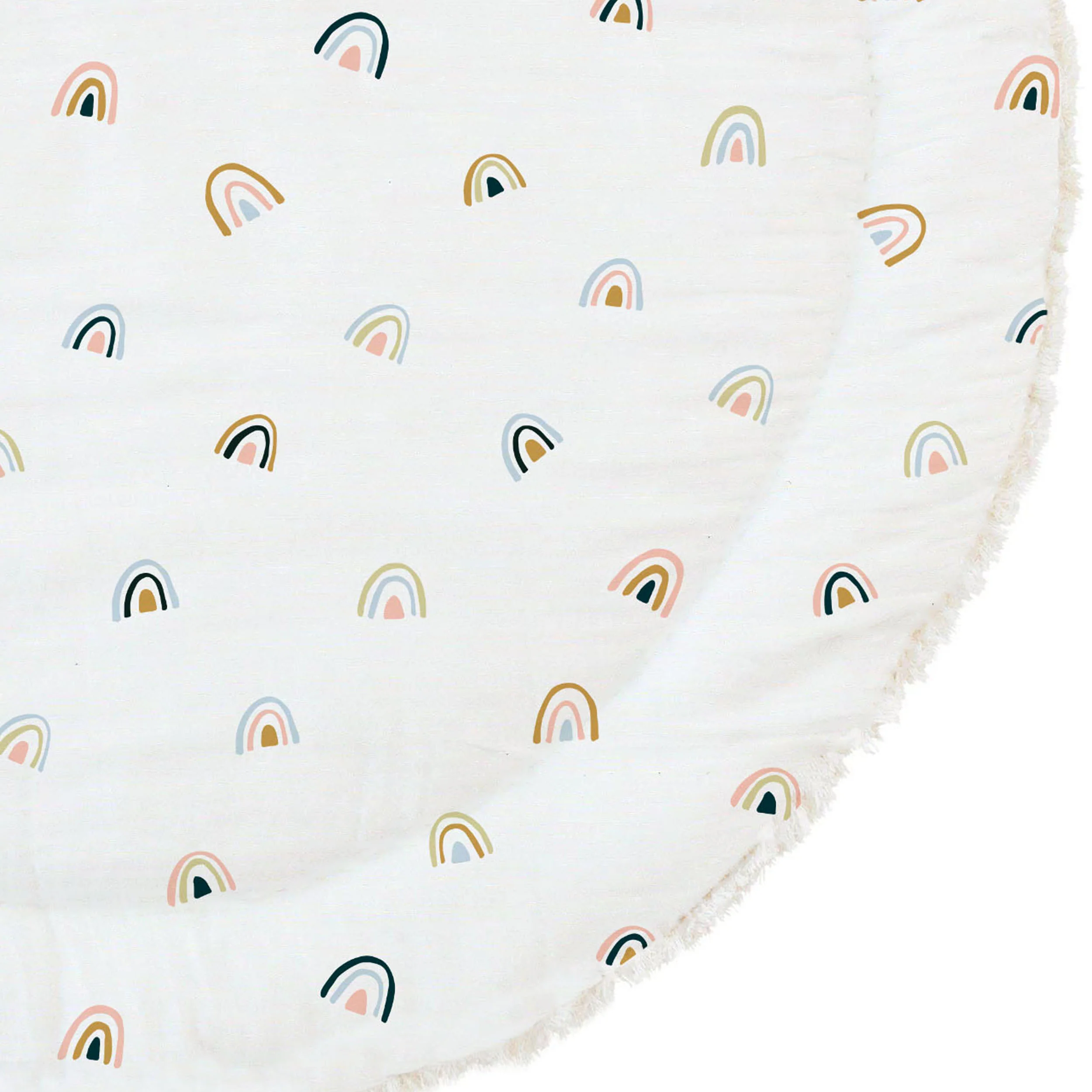 Organic Cotton Quilted Play Mat- Rainbow - Image 8