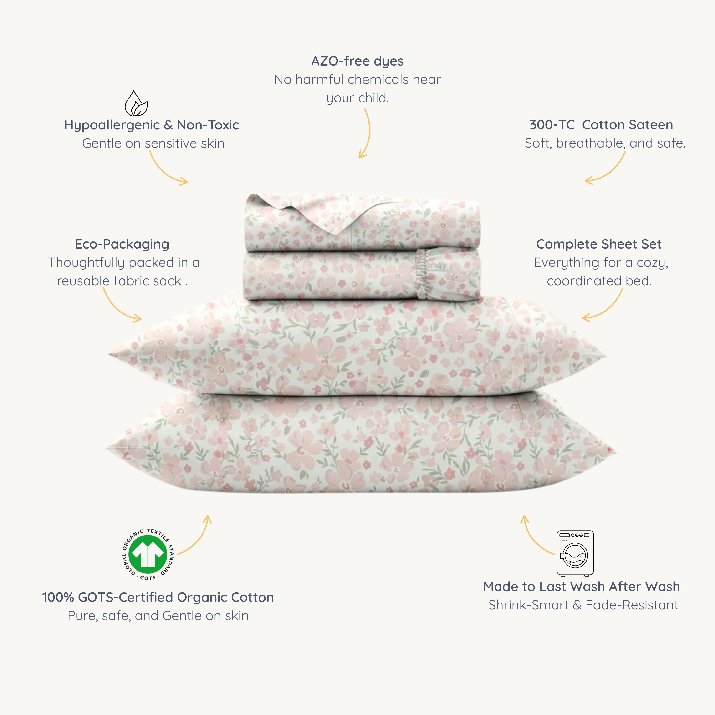 Organic Cotton Sheet Set - Blossom - Image 11
