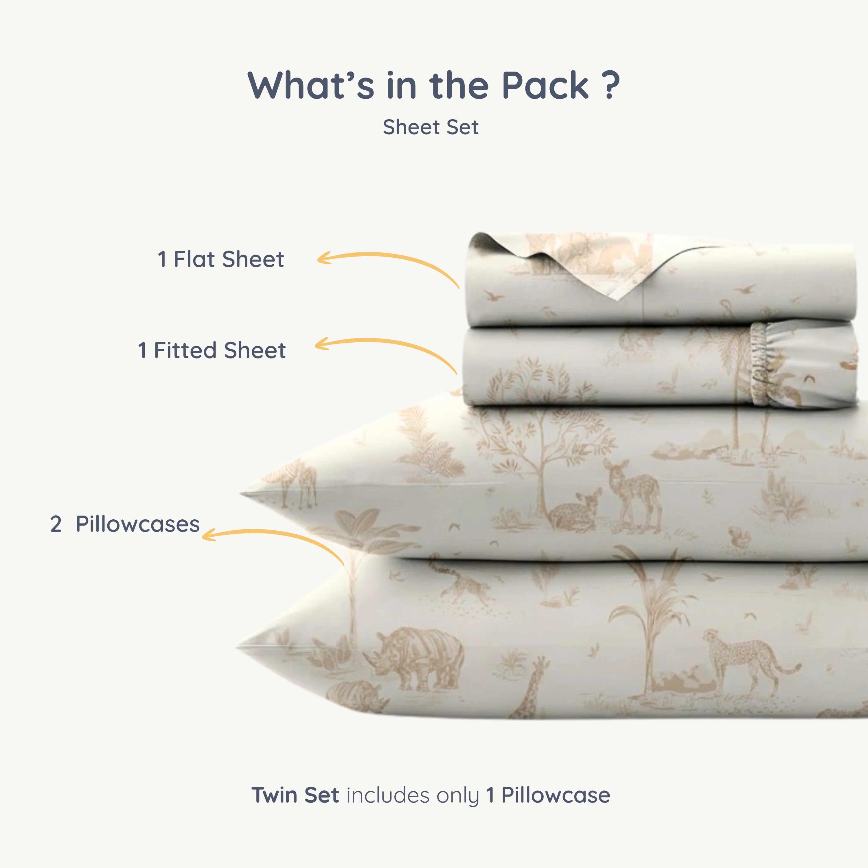 Organic Cotton Sheet Set - Safari - Image 7