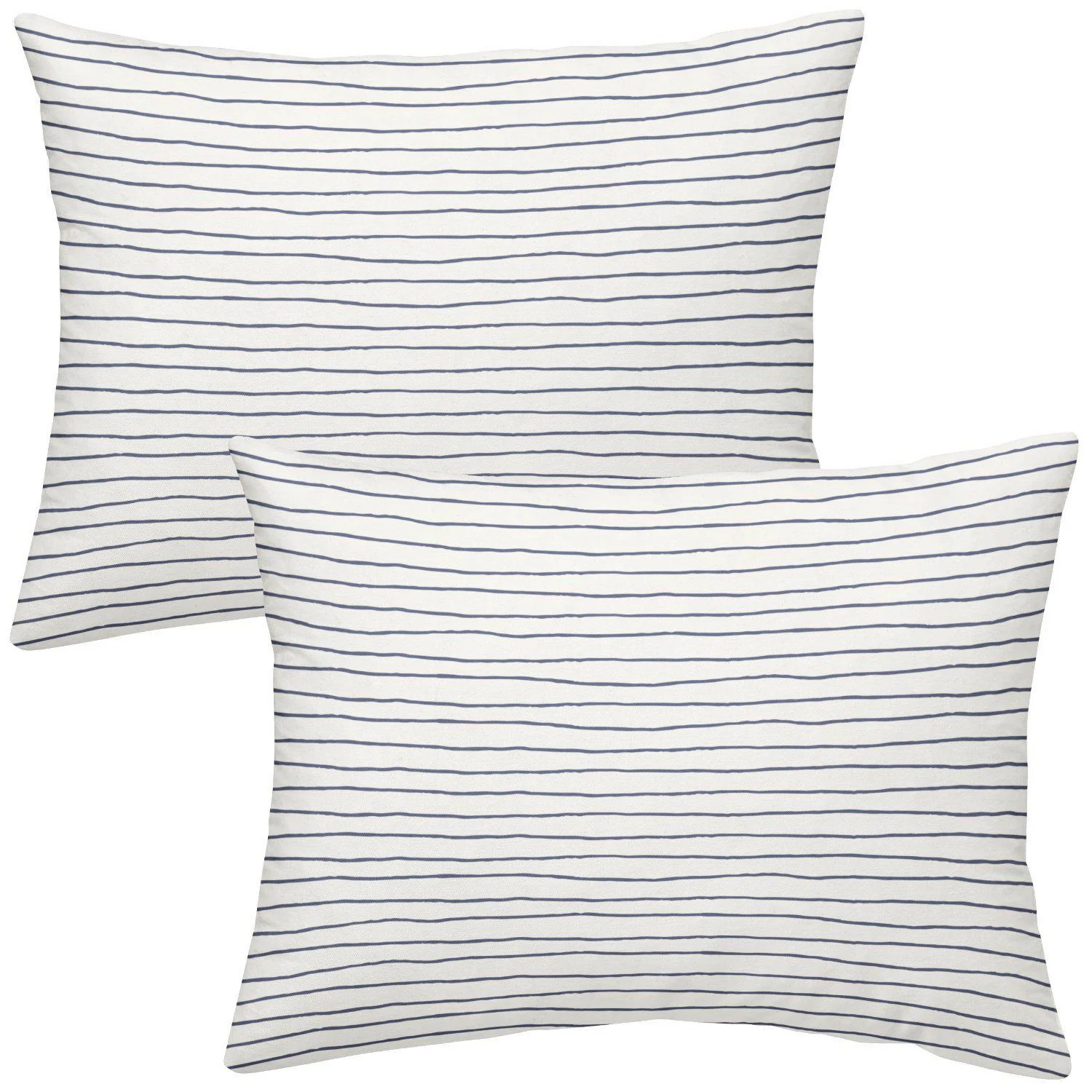 Organic Cotton Toddler Pillowcase - Navy Blue Stripes (Open Box) - Image 2