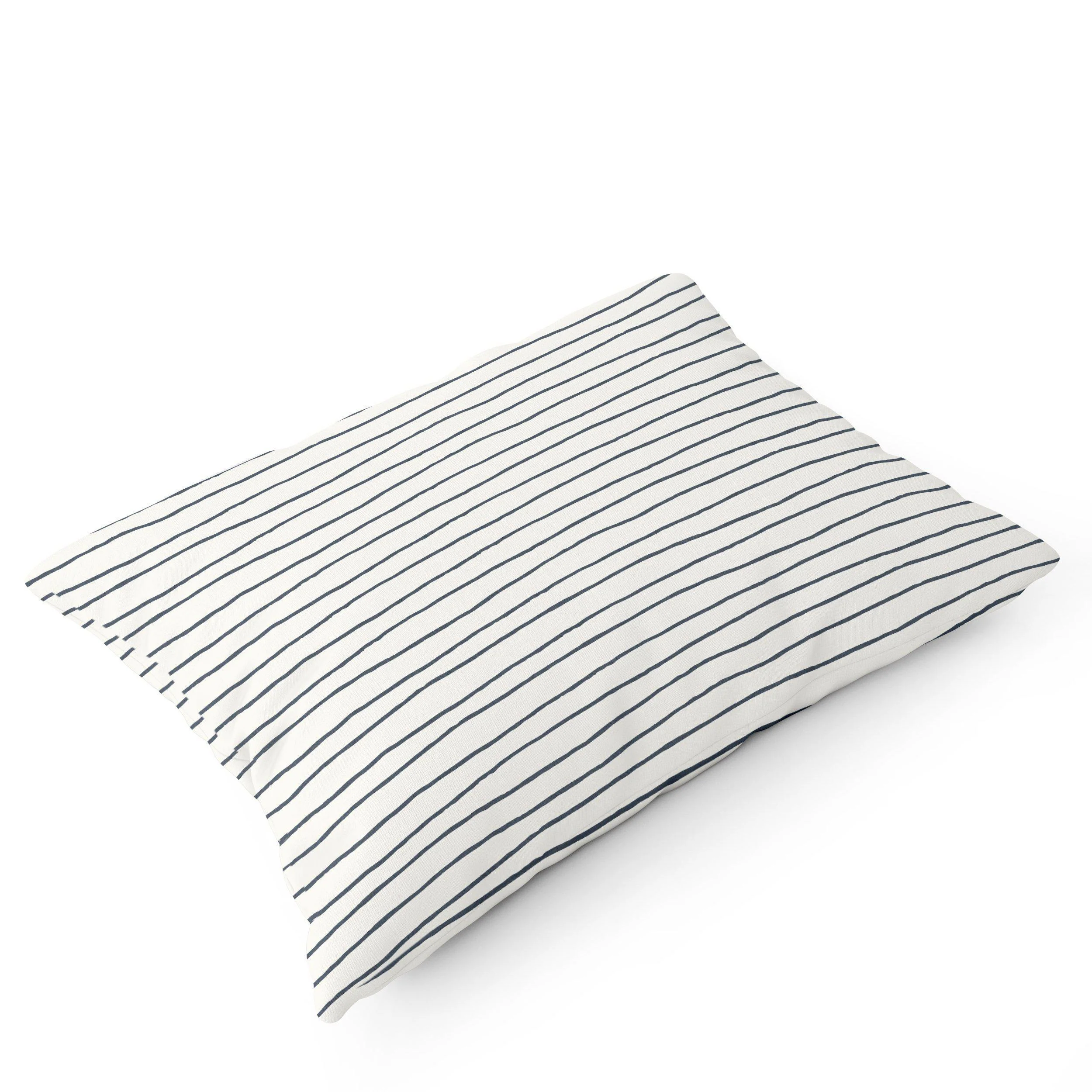 Organic Cotton Toddler Pillowcase - Navy Blue Stripes (Open Box) - Image 3