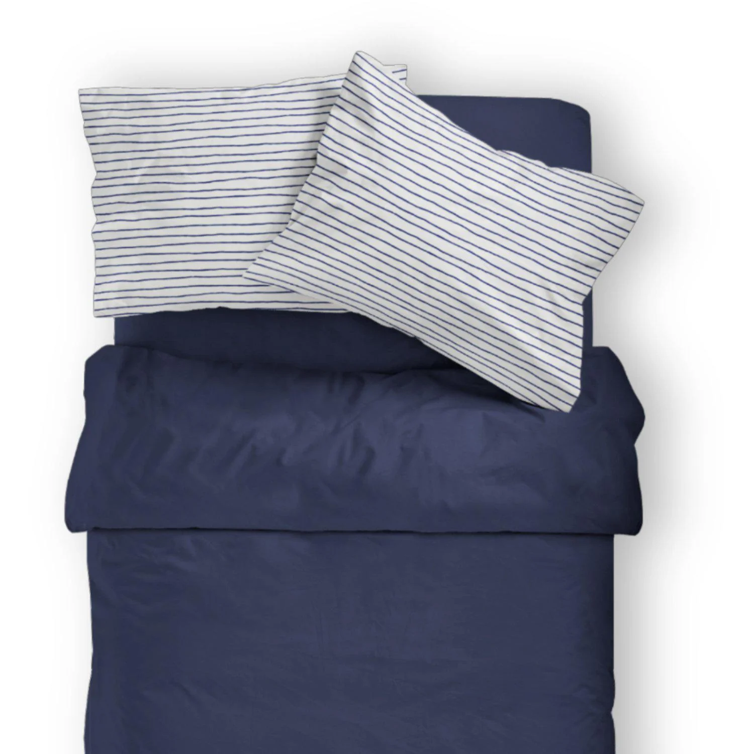 Organic Cotton Toddler Pillowcase - Navy Blue Stripes (Open Box) - Image 4