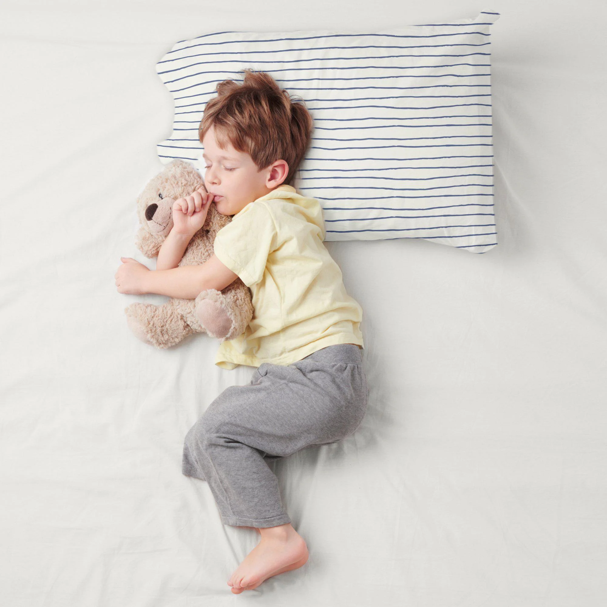 Organic Cotton Toddler Pillowcase - Navy Blue Stripes (Open Box) - Image 5