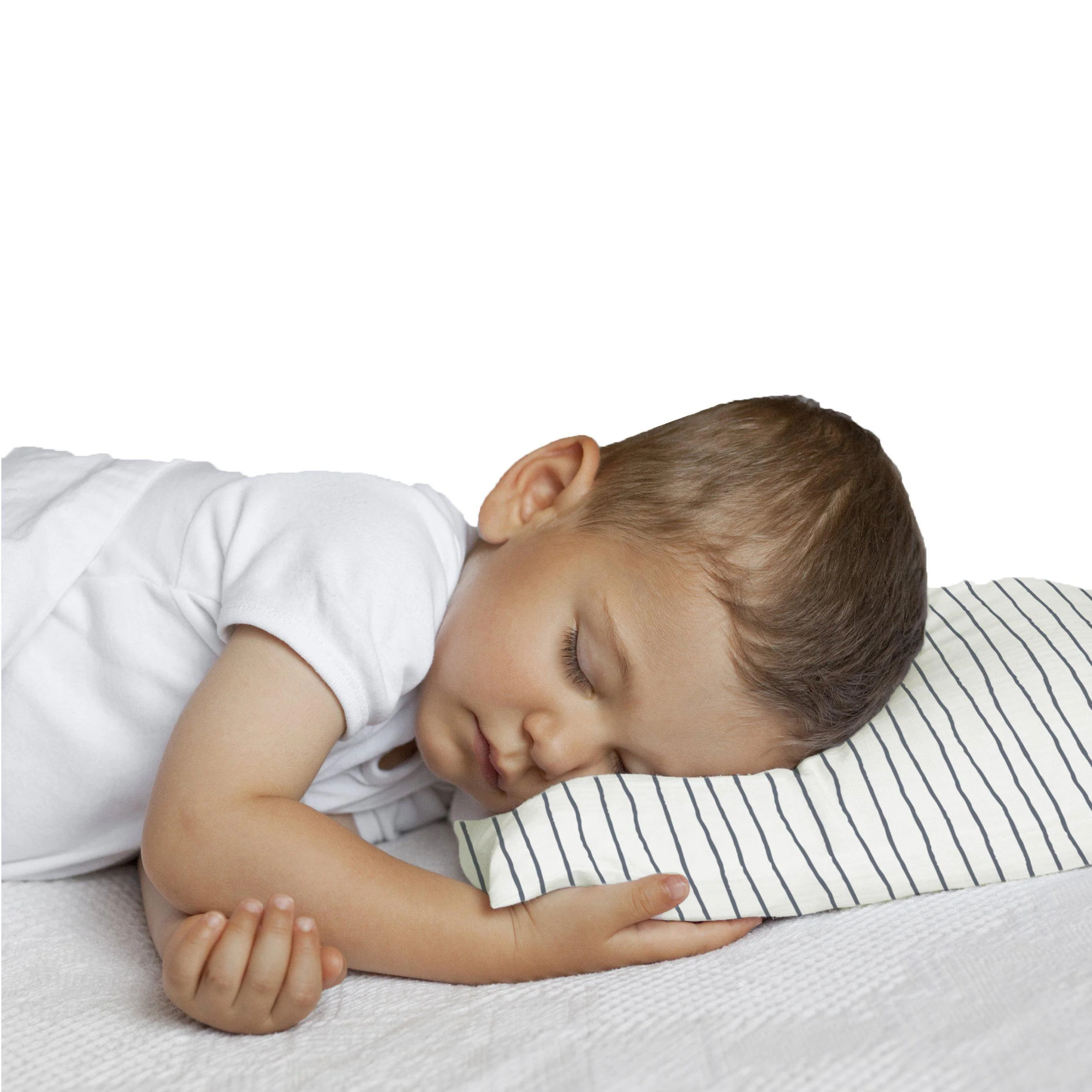 Organic Cotton Toddler Pillowcase - Navy Blue Stripes (Open Box) - Image 6