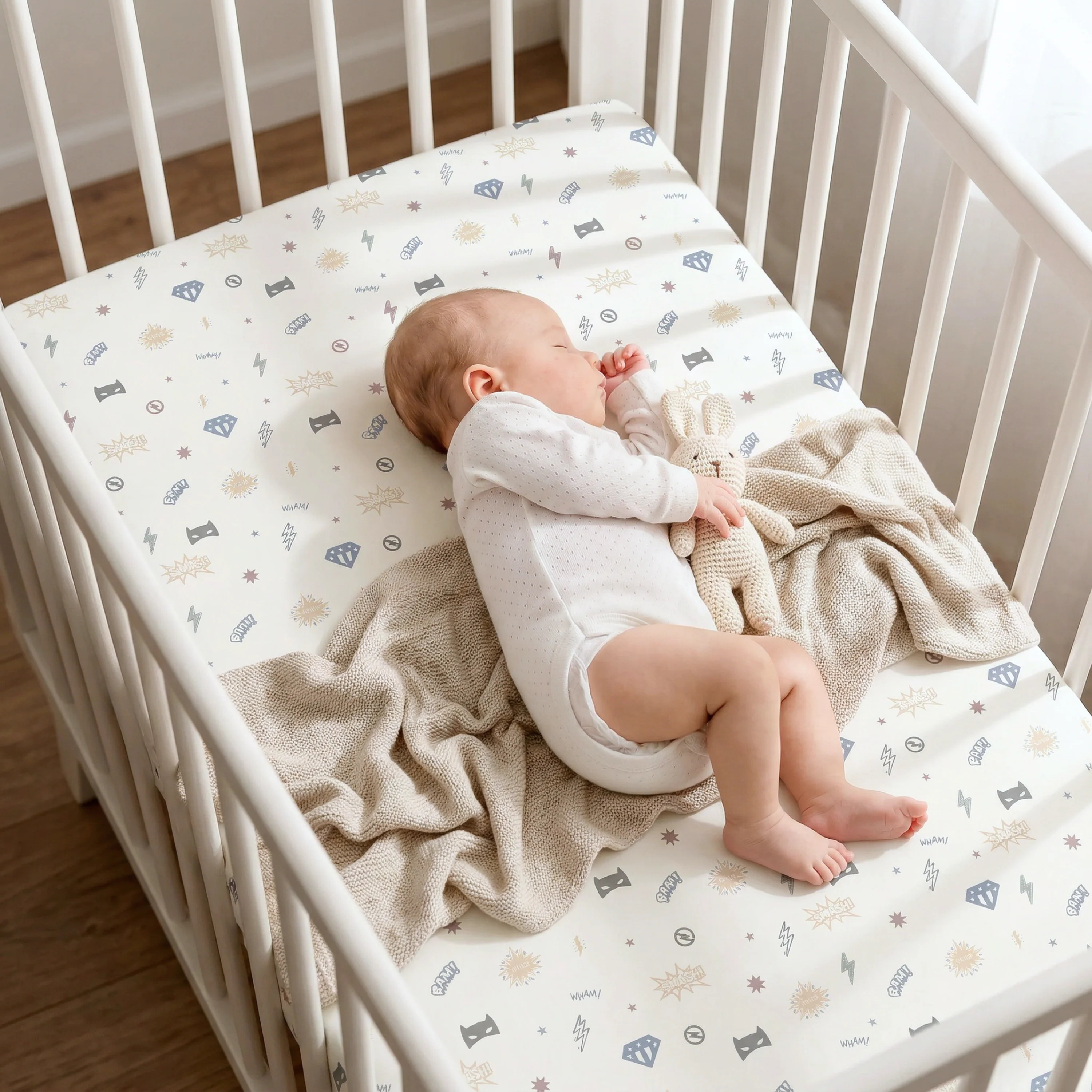 Organic Crib Sheet - Mighty Heros - Image 5