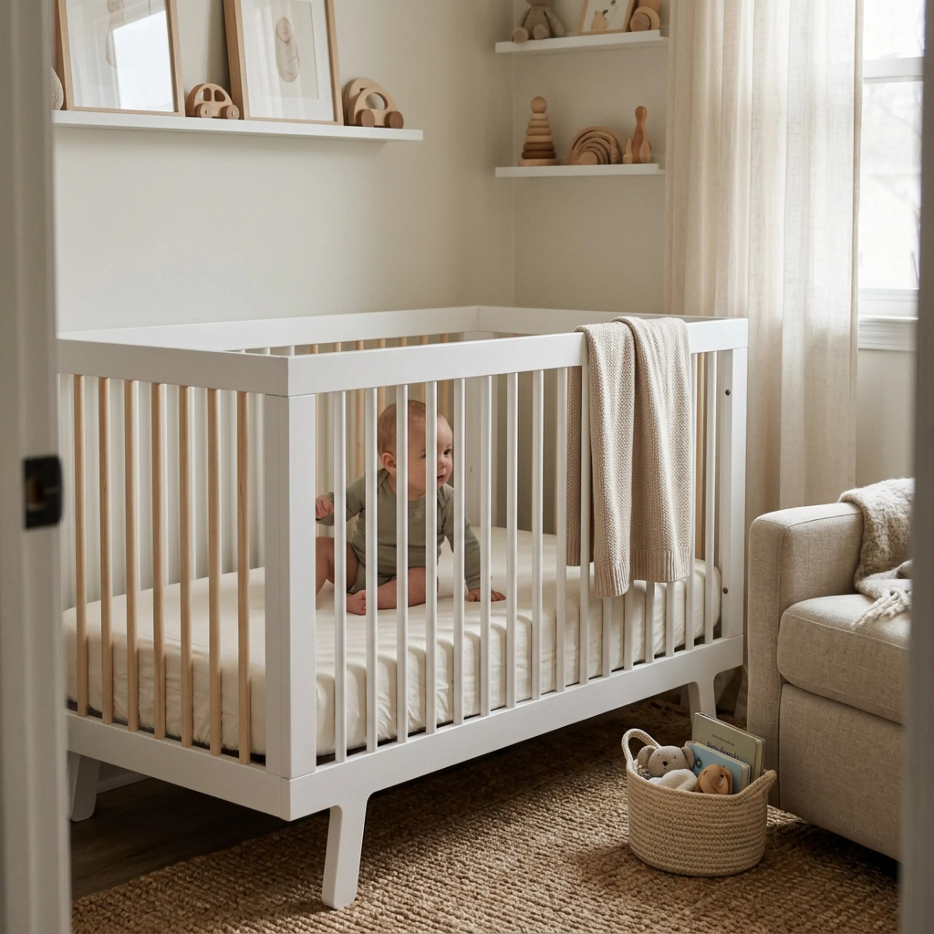 Organic Crib Sheet - Ivory - Image 7