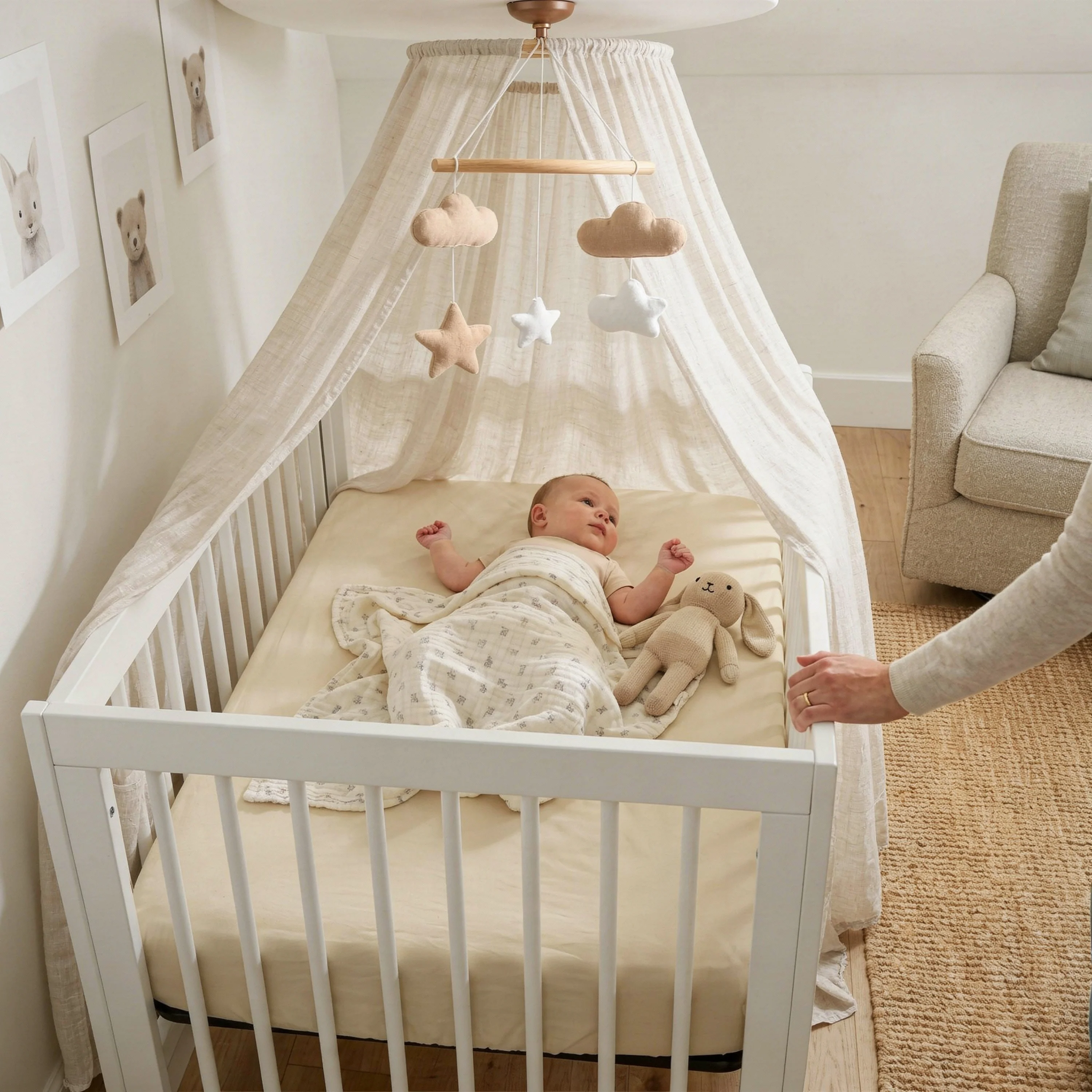 Organic Crib Sheet - Oat - Image 2