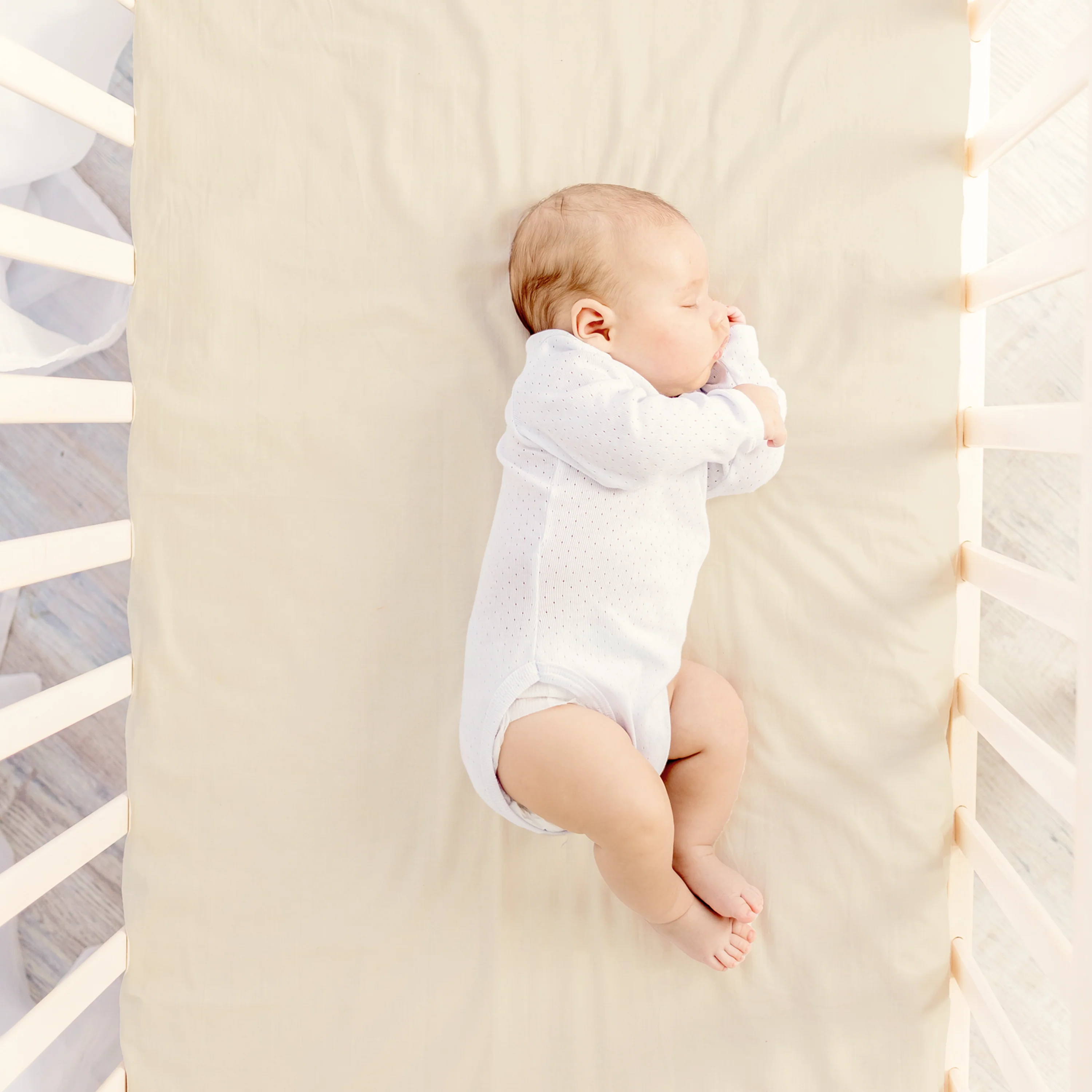 Organic Crib Sheet - Oat - Image 3