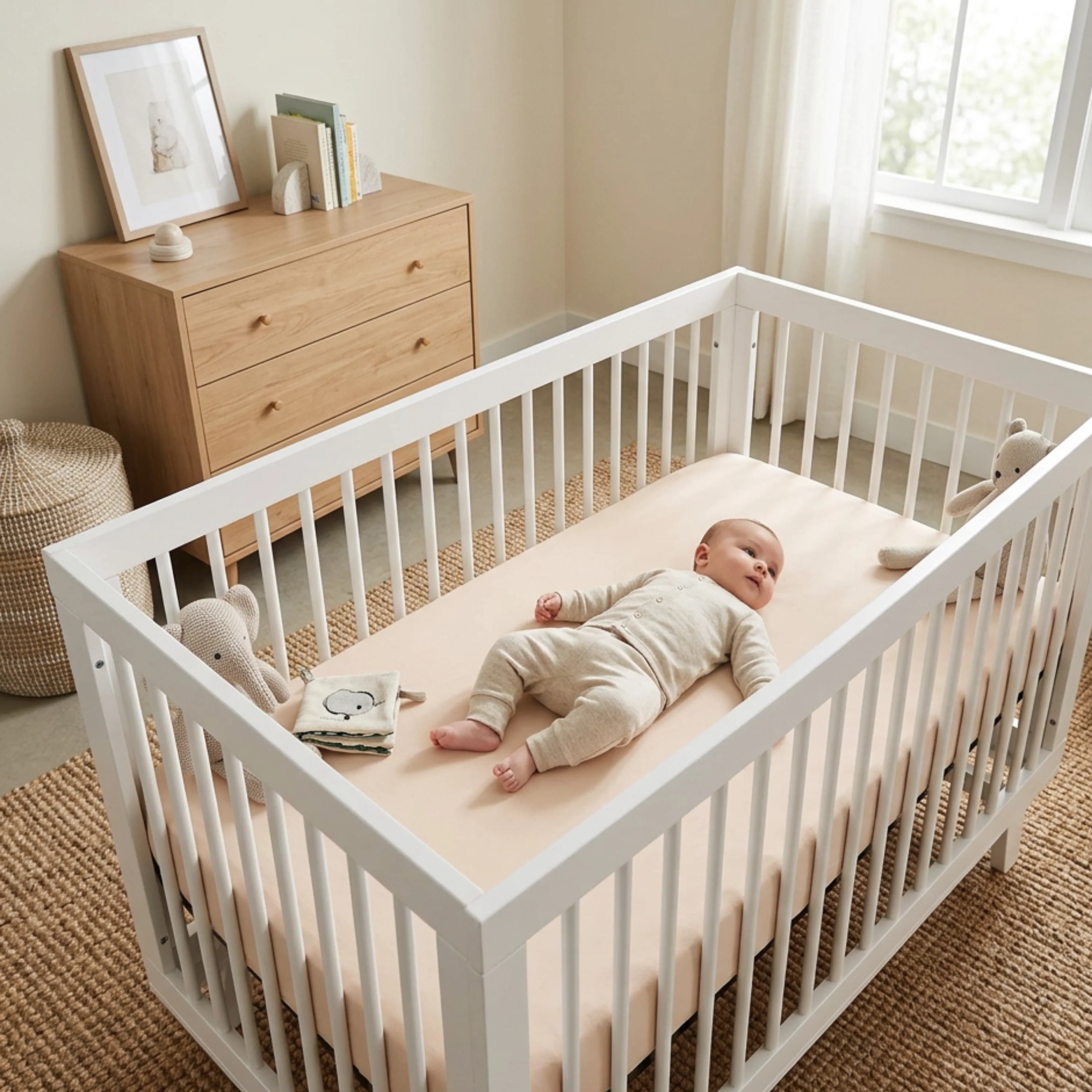 Organic Crib Sheet - Taupe - Image 6