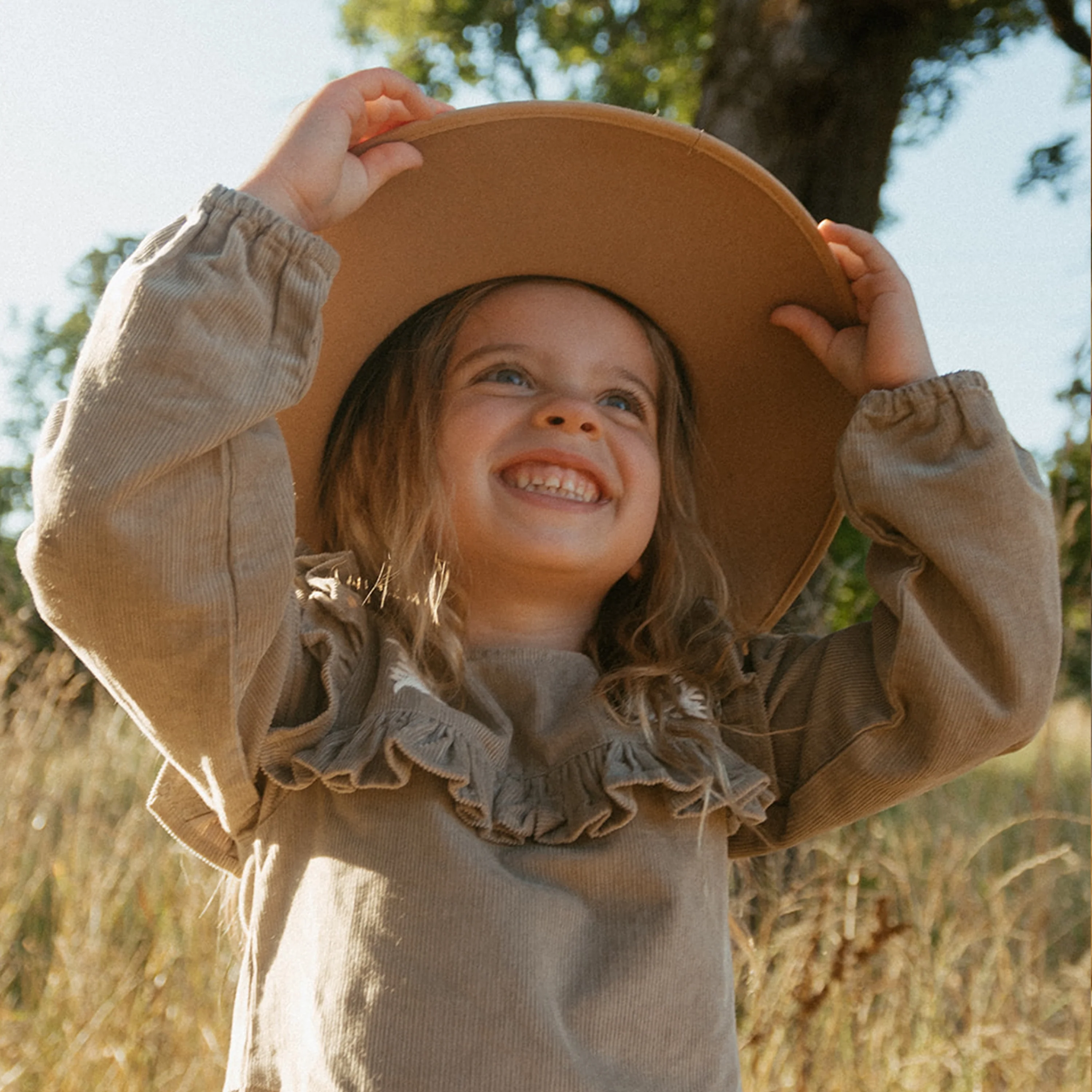 Organic Embroidered Corduroy Dress - Olive - Image 3