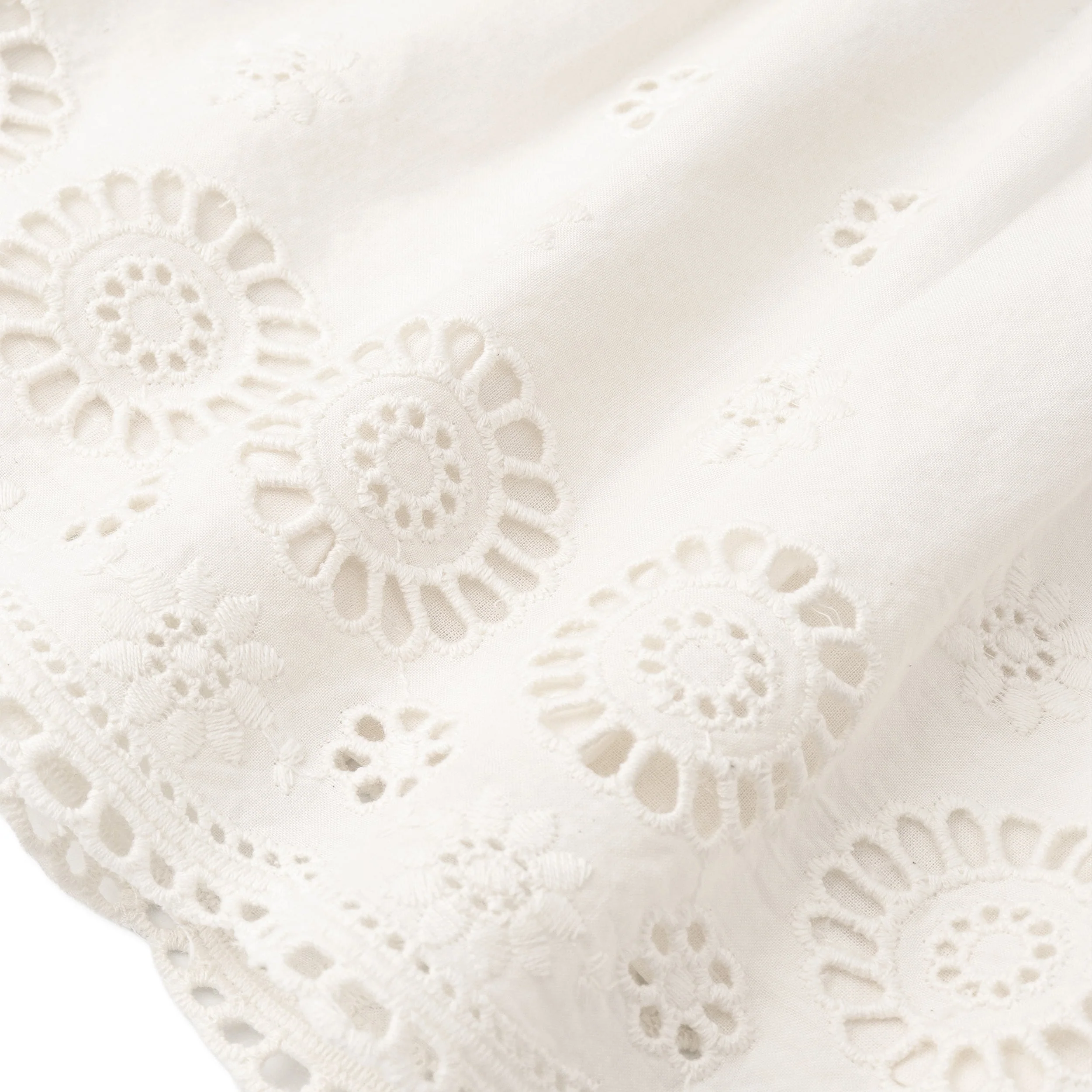 Organic Eyelet Flutter Dress - Ivory Eyelet - Image 4