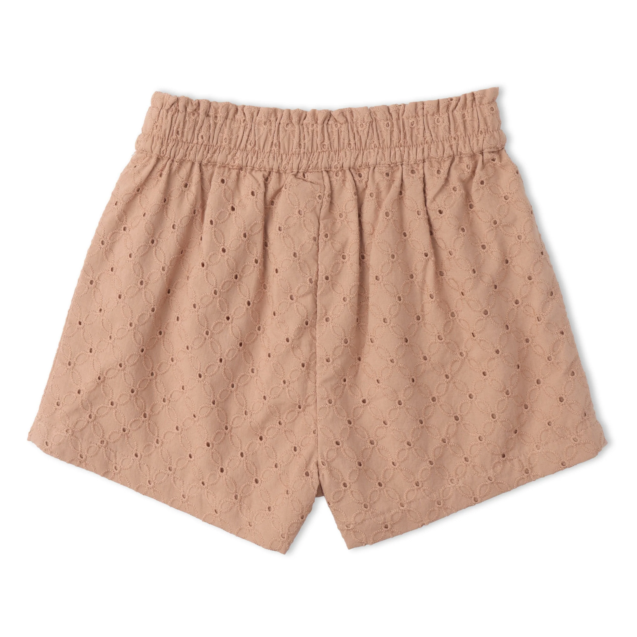 Organic Eyelet Flutter Top And Shorts Set - Clay Eyelet - Image 4