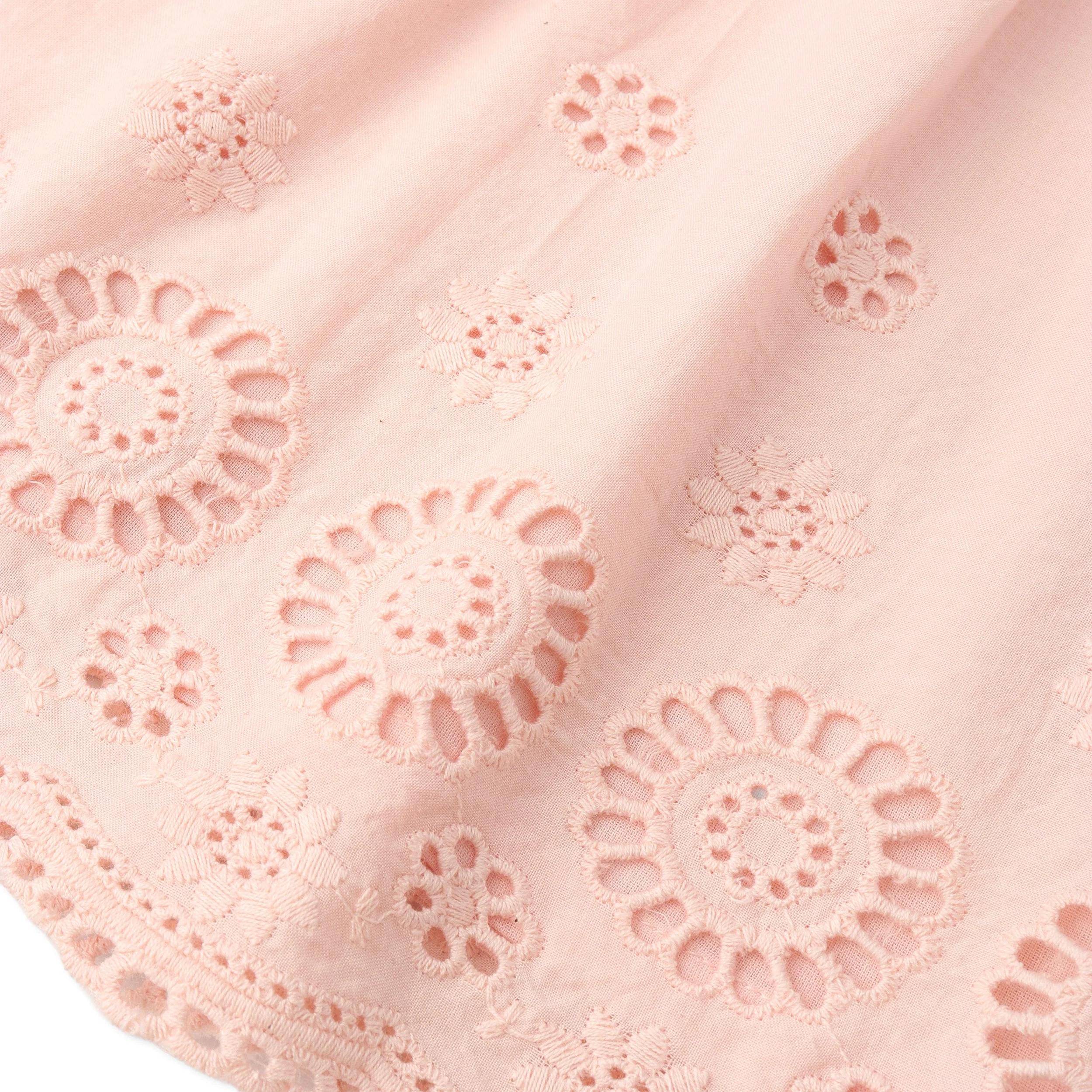 Organic Eyelet Top And Pant Set - Blush Eyelet - Image 6
