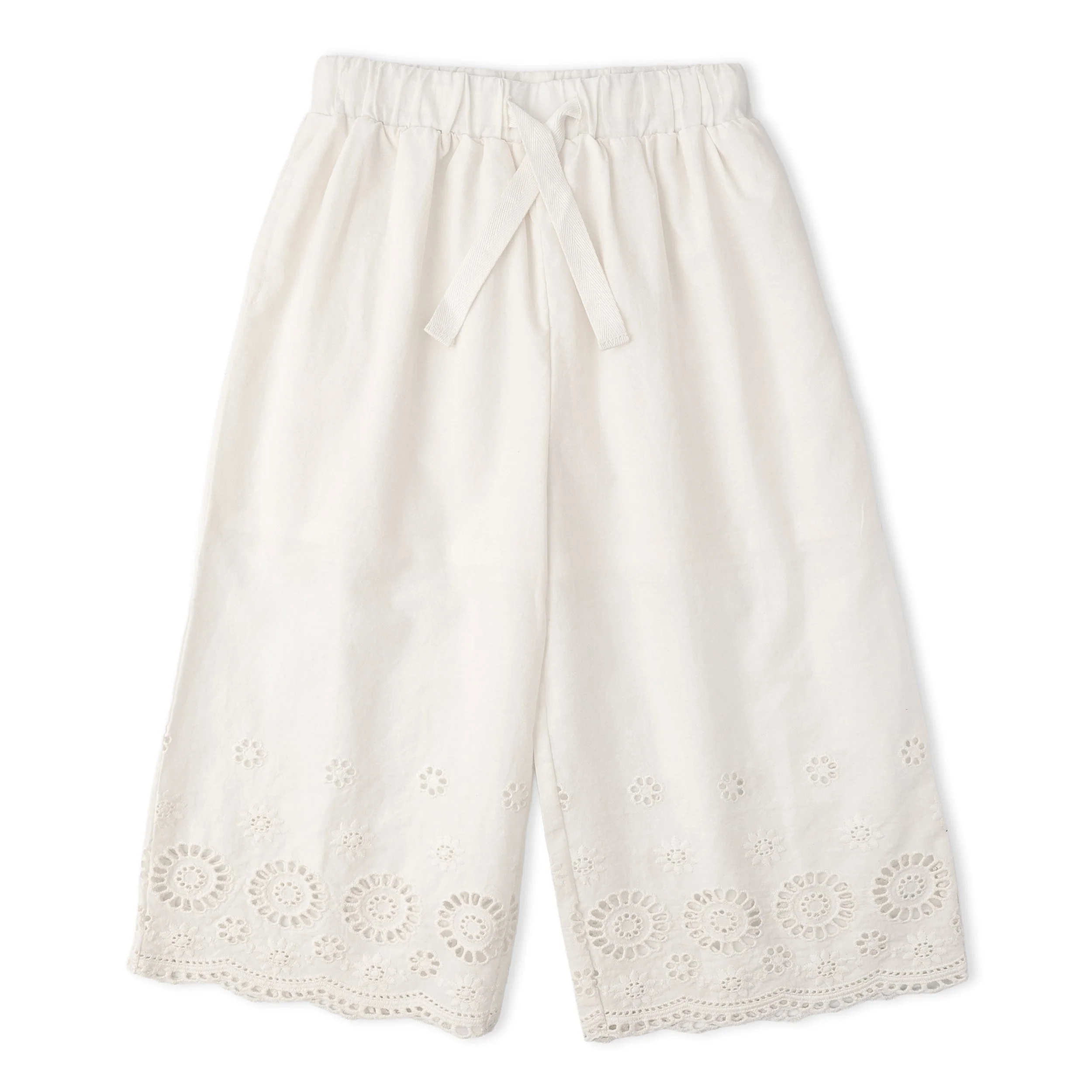 Organic Eyelet Top And Pant Set - Ivory Eyelet - Image 6