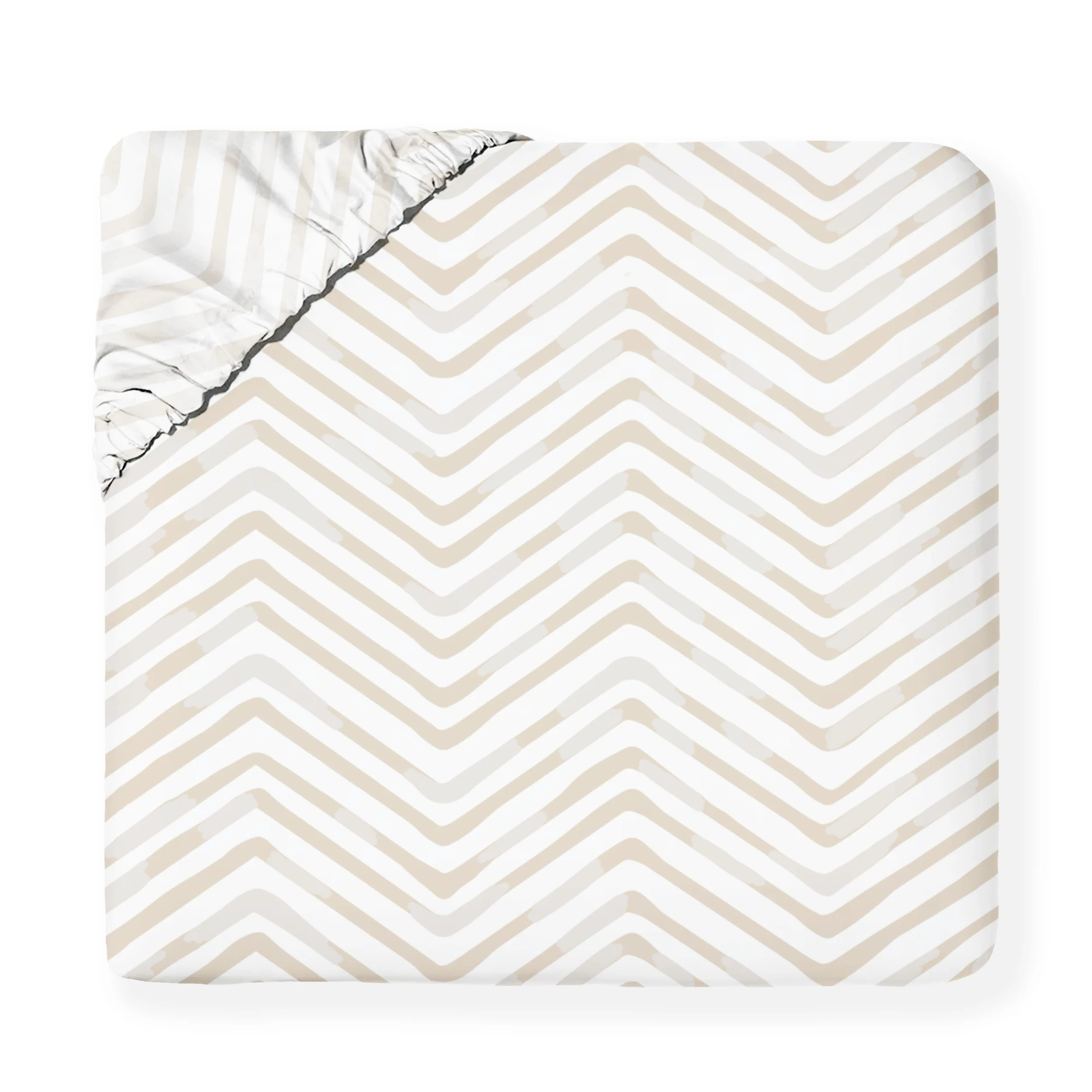 Organic Kids Fitted Sheet - Herringbone