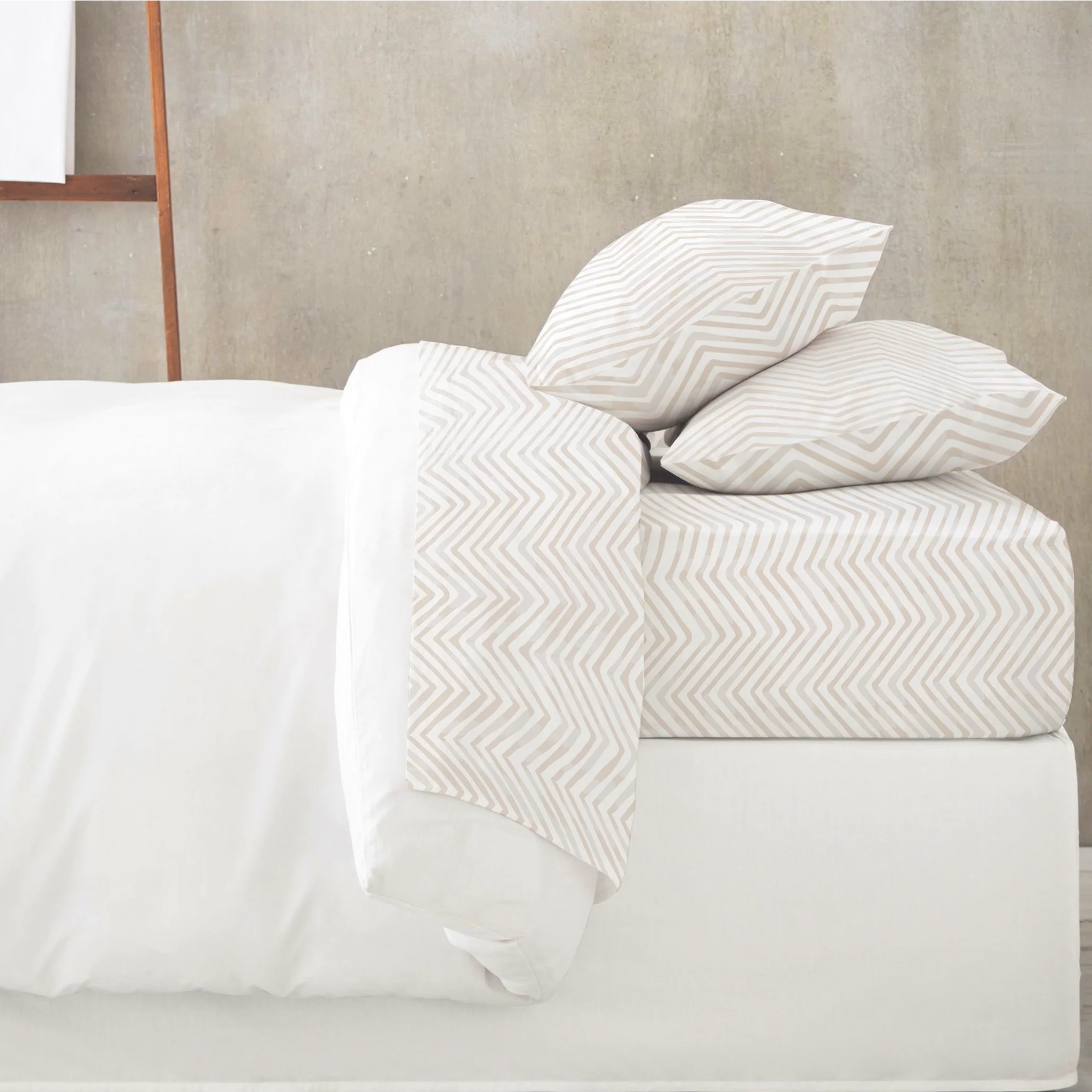 Organic Kids Fitted Sheet - Herringbone - Image 2